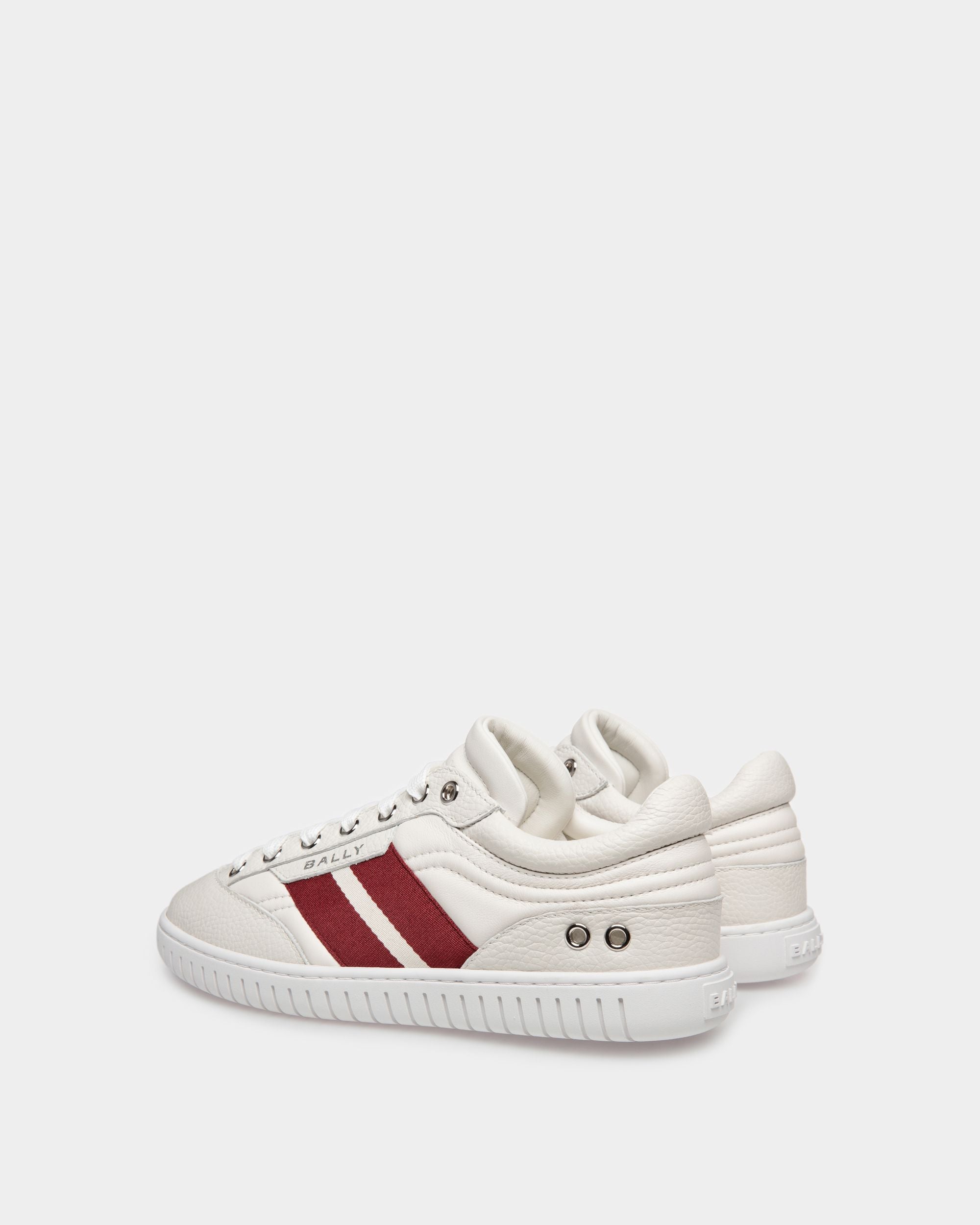 Sneaker Player En Cuir Blanc - Femme - Bally - 03