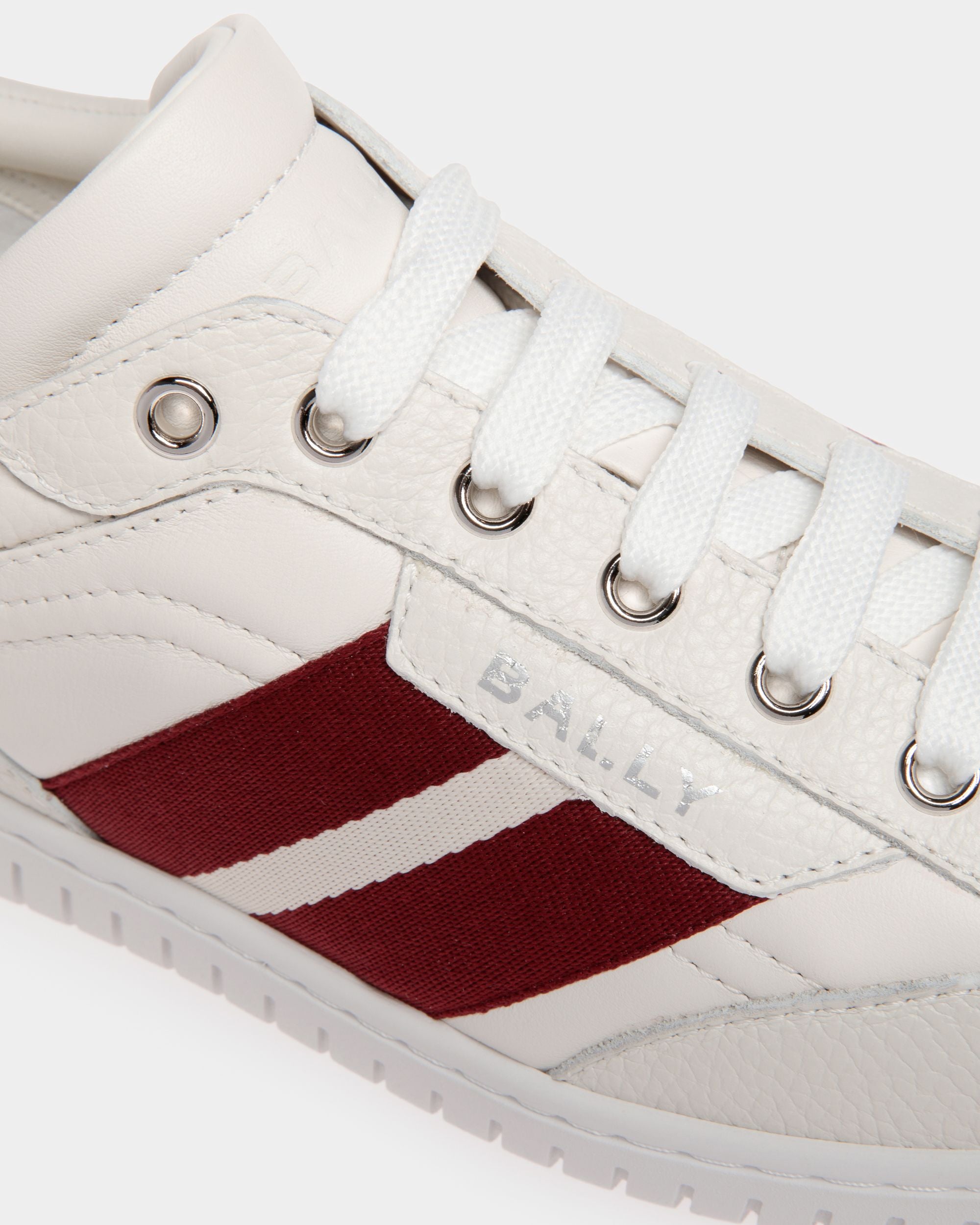 Sneaker Player En Cuir Blanc - Femme - Bally - 05