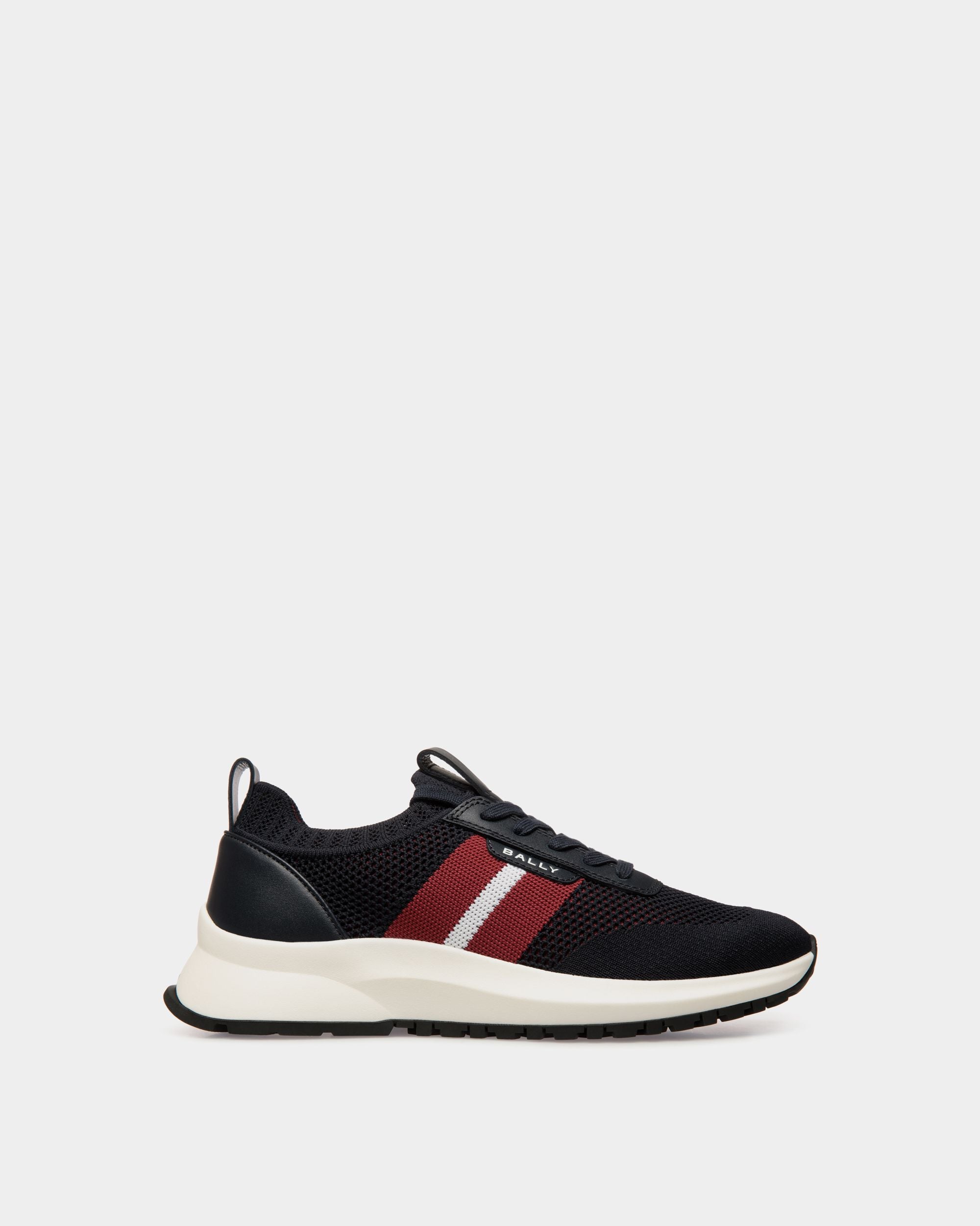Sneaker Outline En Maille Navy Blue - Femme - Bally - 01