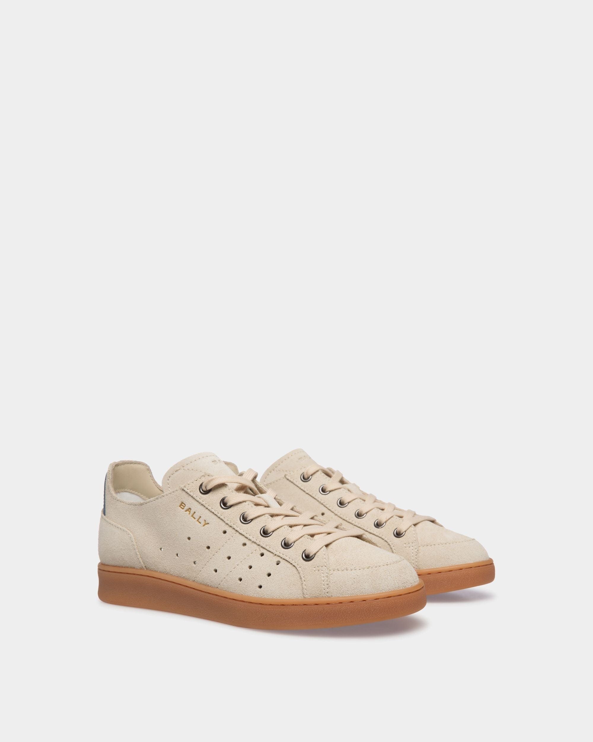 Sneaker Tennis En Daim Champagne - Femme - Bally - 03