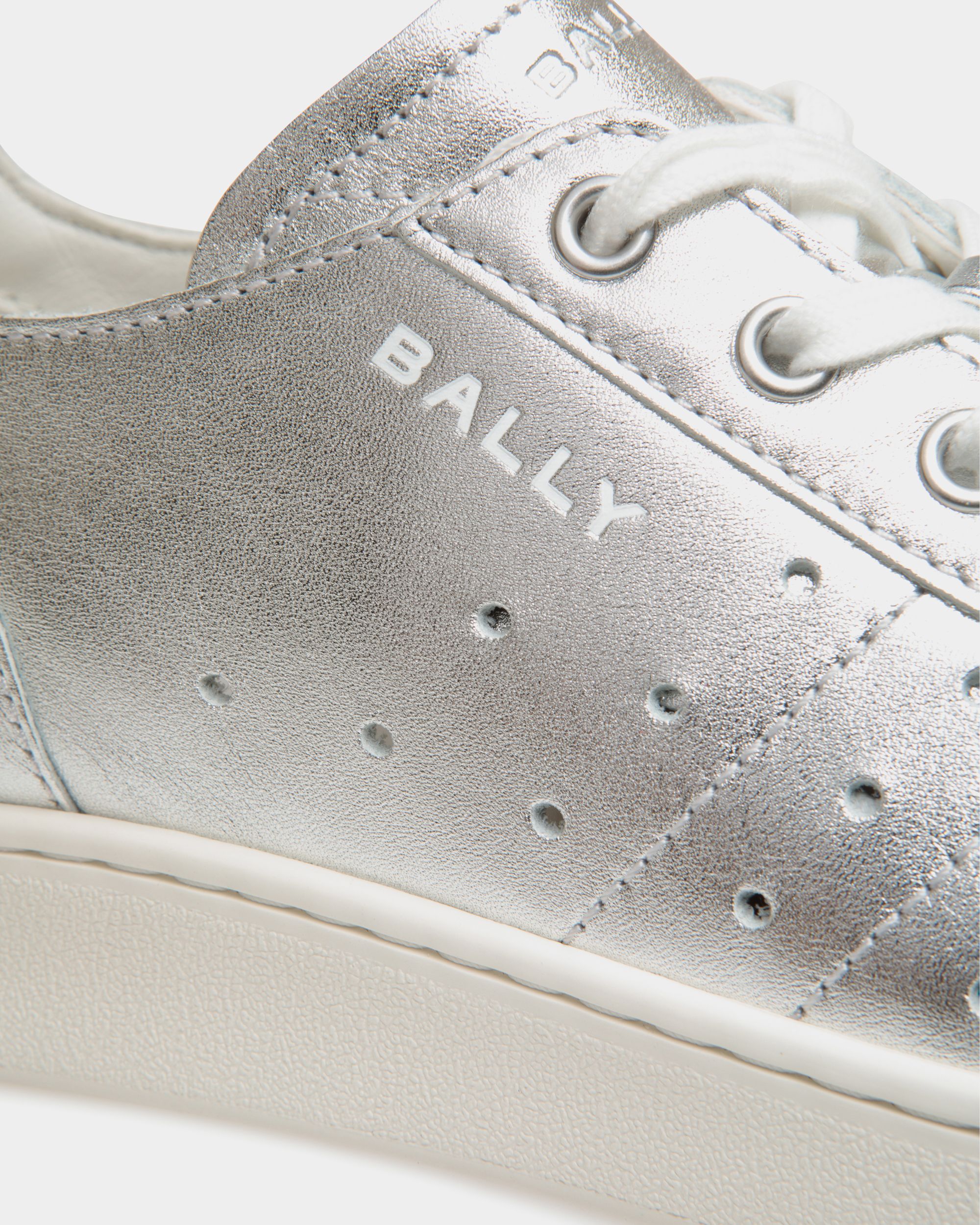 Tennis Sneaker In White Leather - Femme - Bally - 05