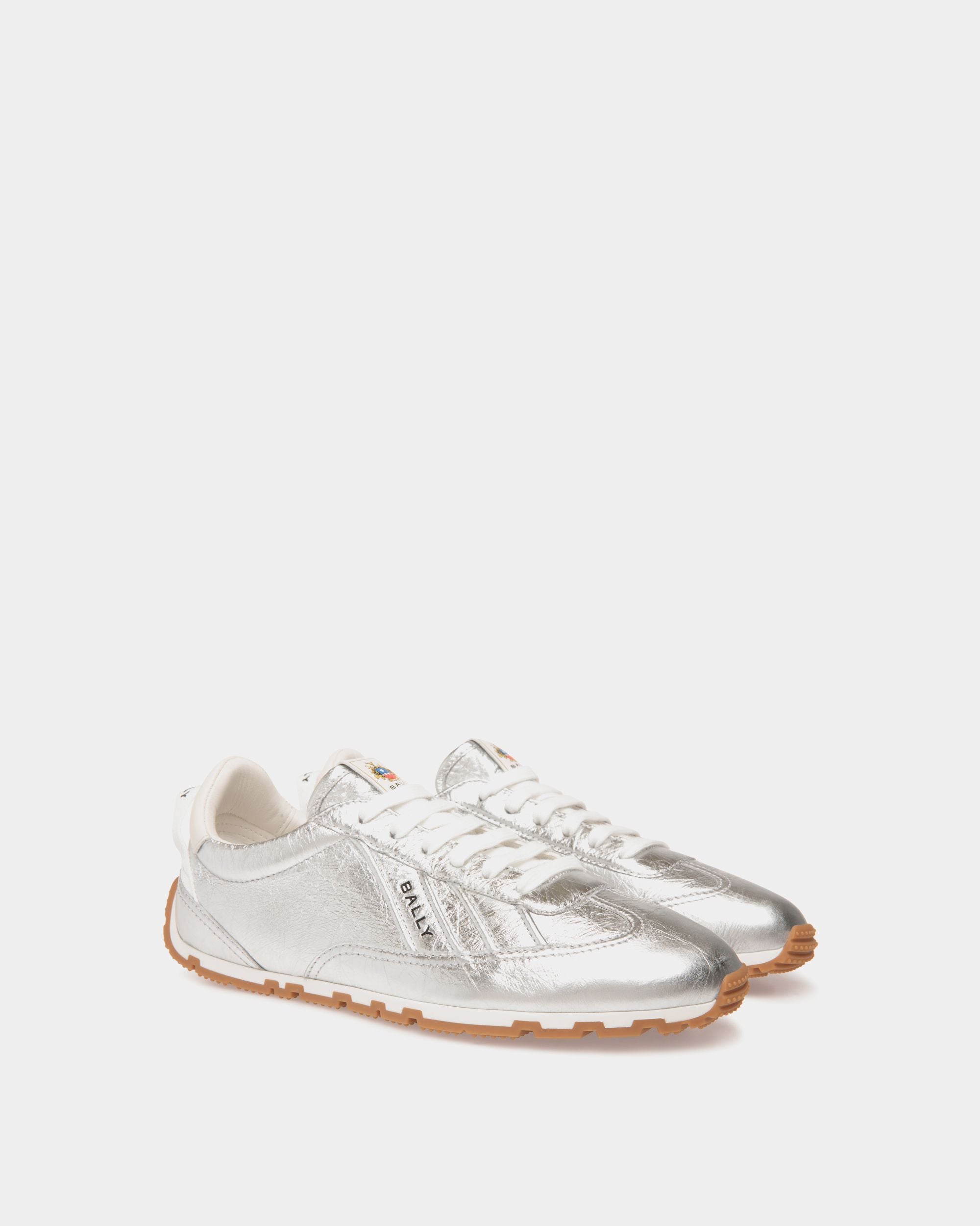 Sneaker Quarry En Cuir Couleur Argent - Femme - Bally - 02