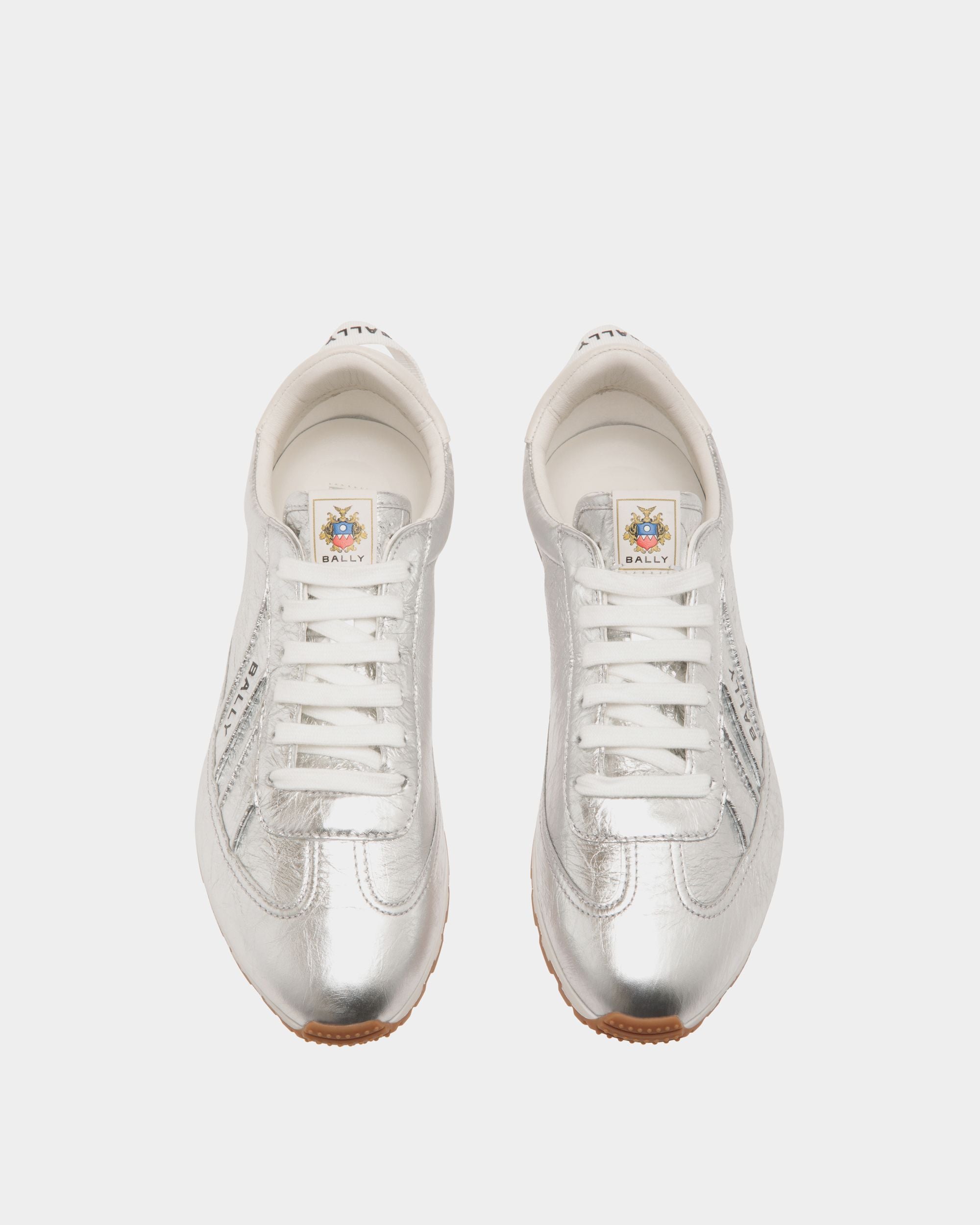 Sneaker Quarry En Cuir Couleur Argent - Femme - Bally - 04
