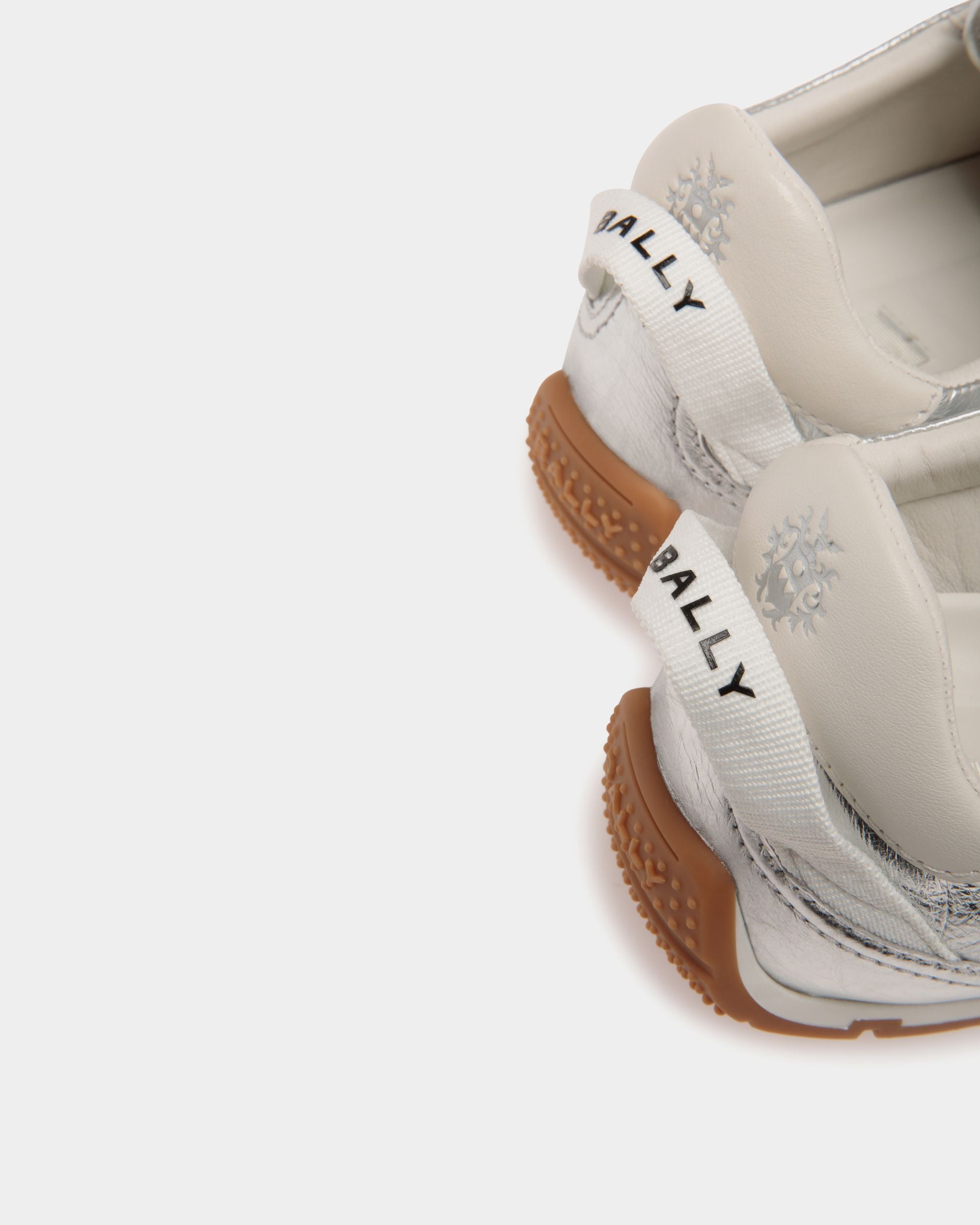 Sneaker Quarry En Cuir Couleur Argent - Femme - Bally - 05