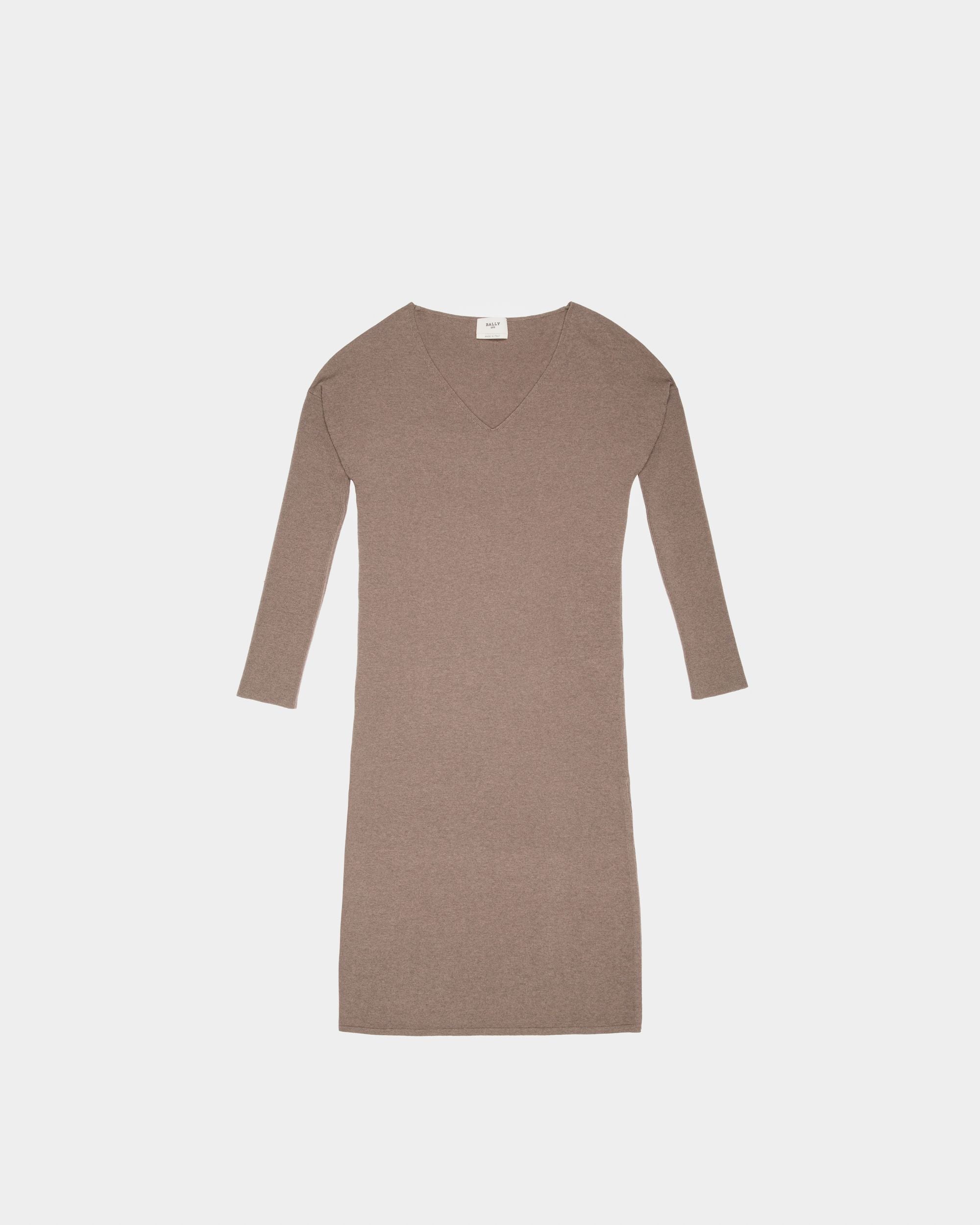 Robe En Laine Et Cachemire Beige - Femme - Bally - 01