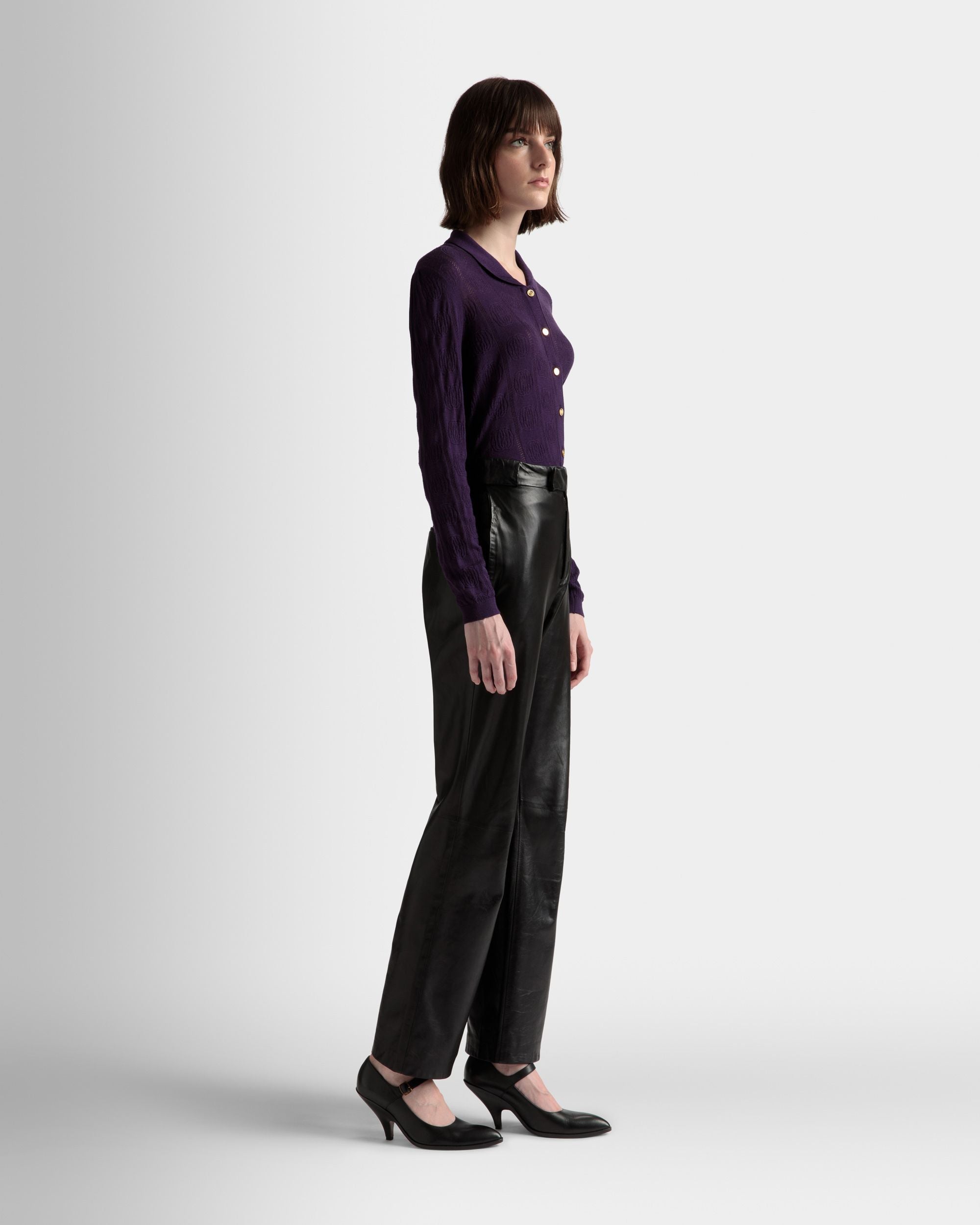 Polo À Manches Longues Avec Détail En Maille - Femme - Bally - 05