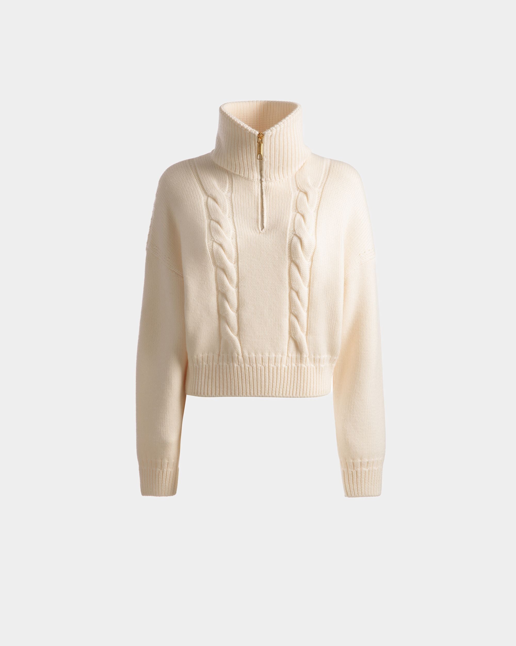 Polo En Laine Ivoire - Femme - Bally - 01