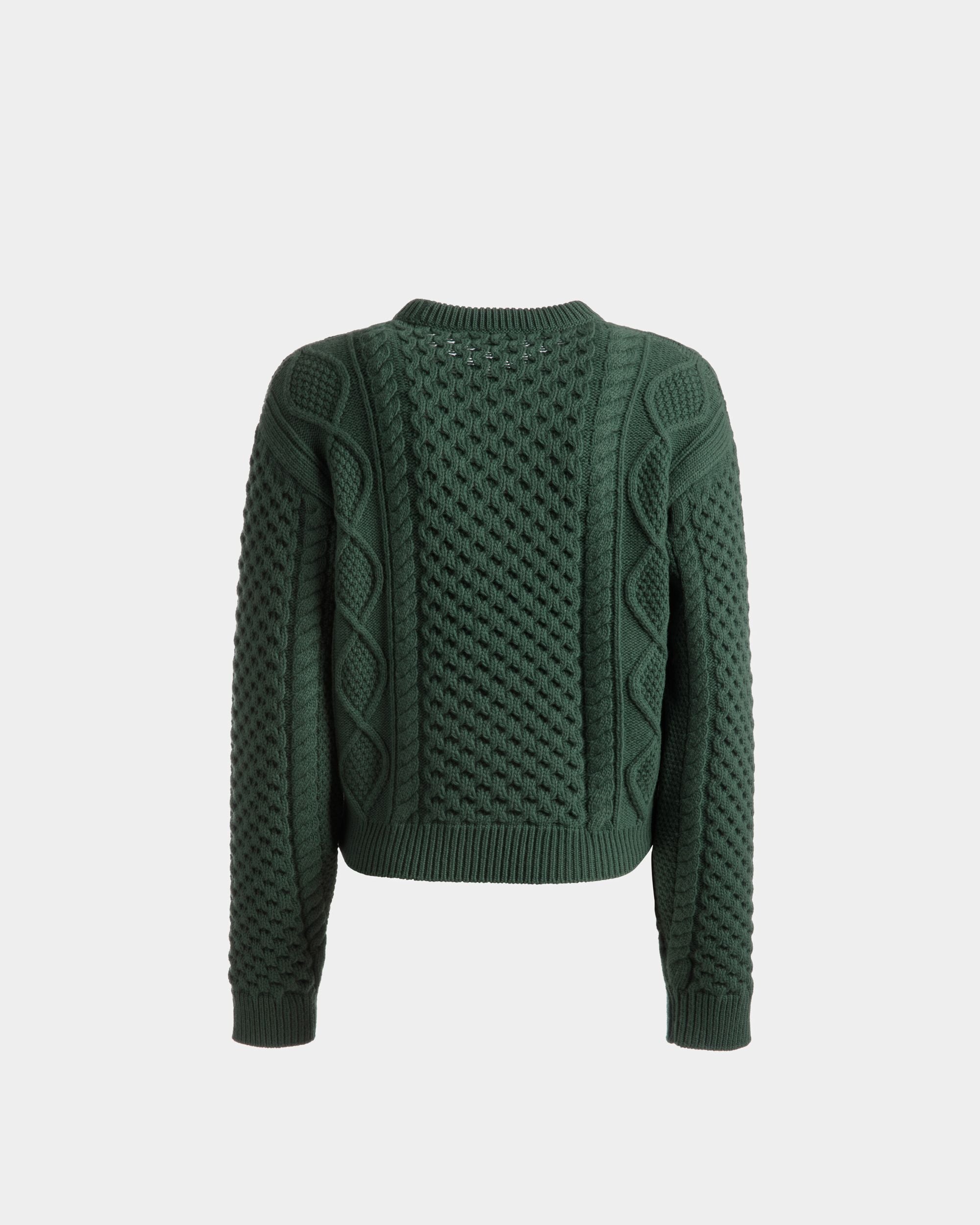 Pull Ras-Du-Cou À Torsades En Laine Kelly Green - Femme - Bally - 07