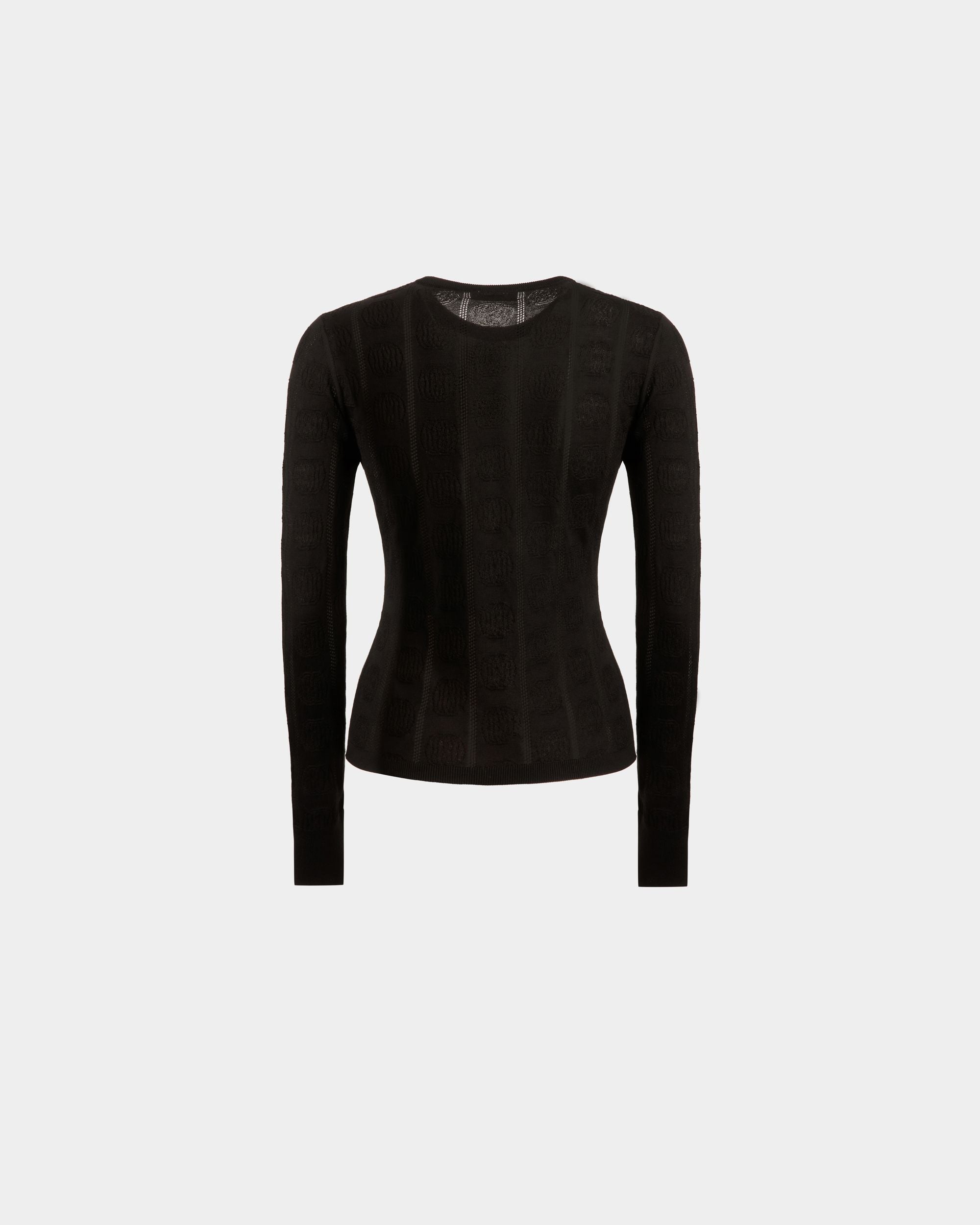 Top Ras-Du-Cou En Coton Et Soie De Couleur Noire - Femme - Bally - 07