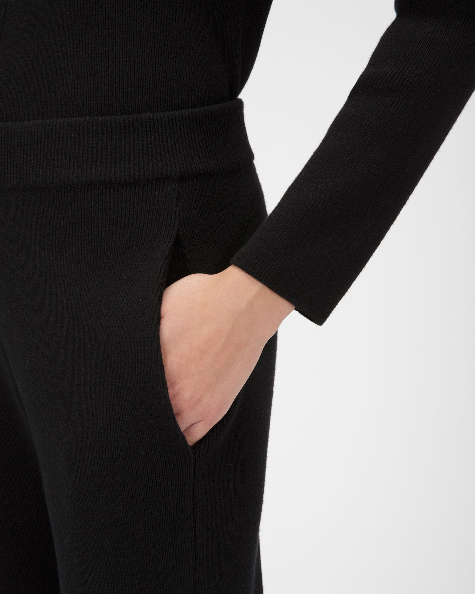 Pantalon En Laine Et Soie Noir - Femme - Bally - 02