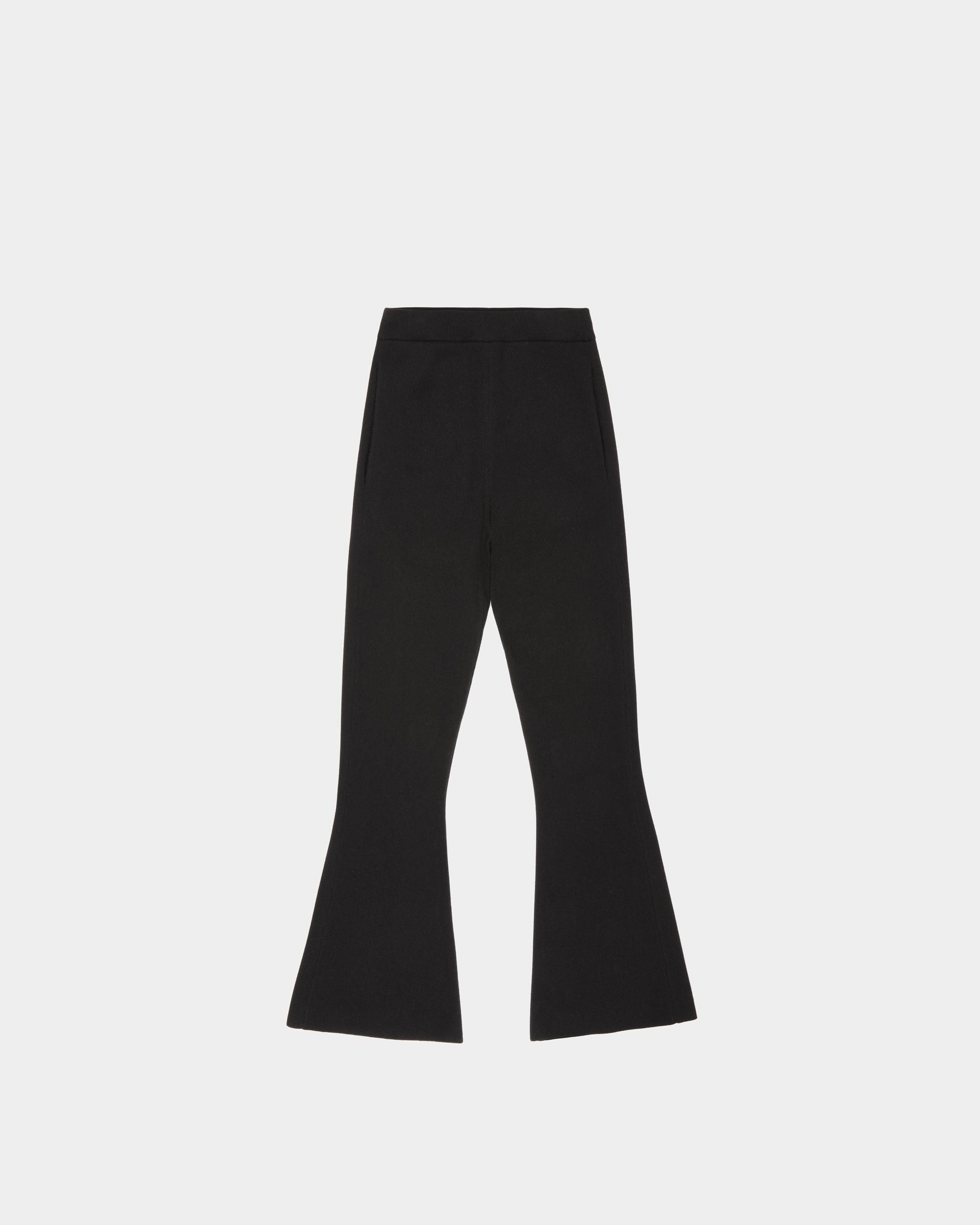 Pantalon En Laine Et Soie Noir - Femme - Bally - 04