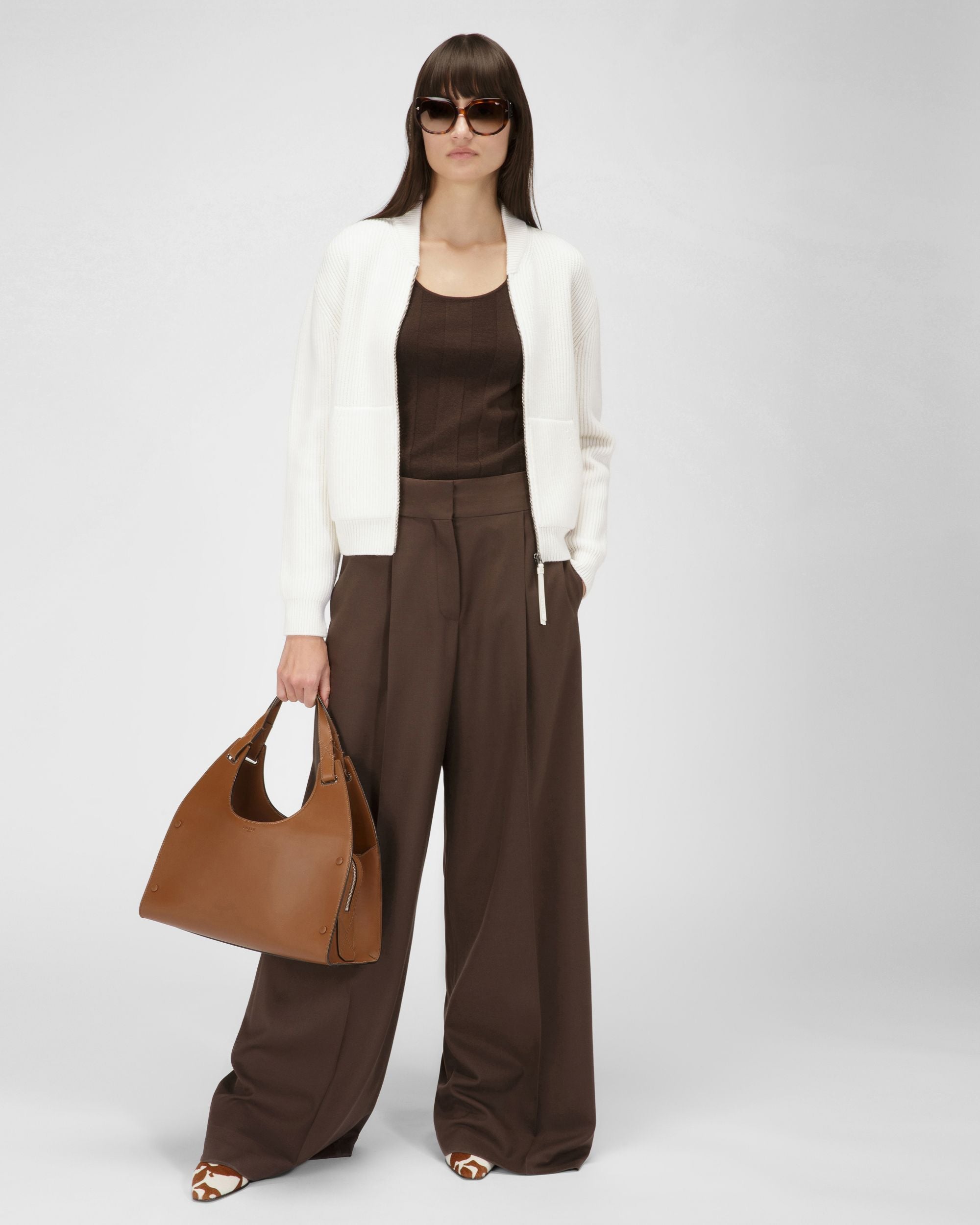 Veste En Laine Ivoire - Femme - Bally - 05