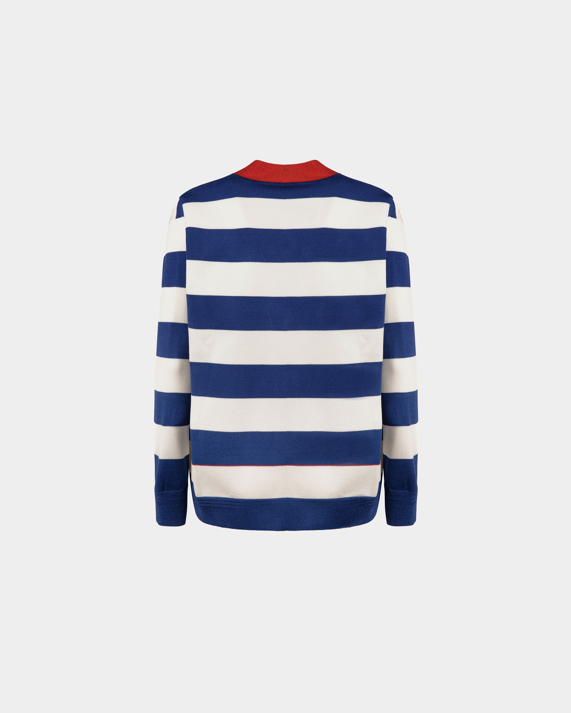 Cardigan À Rayures Bleu Et Blanc - Femme - Bally - 03