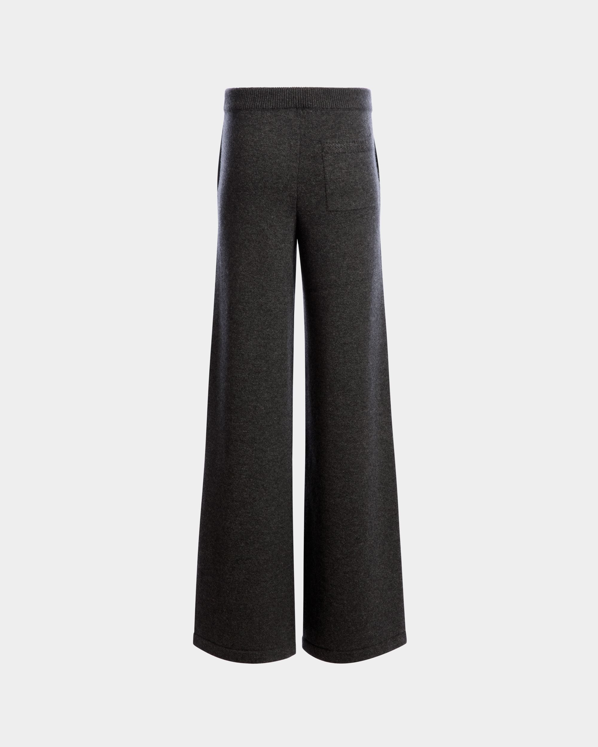 Pantalon En Maille De Laine Et Cachemire Dark Grey - Femme - Bally - 08