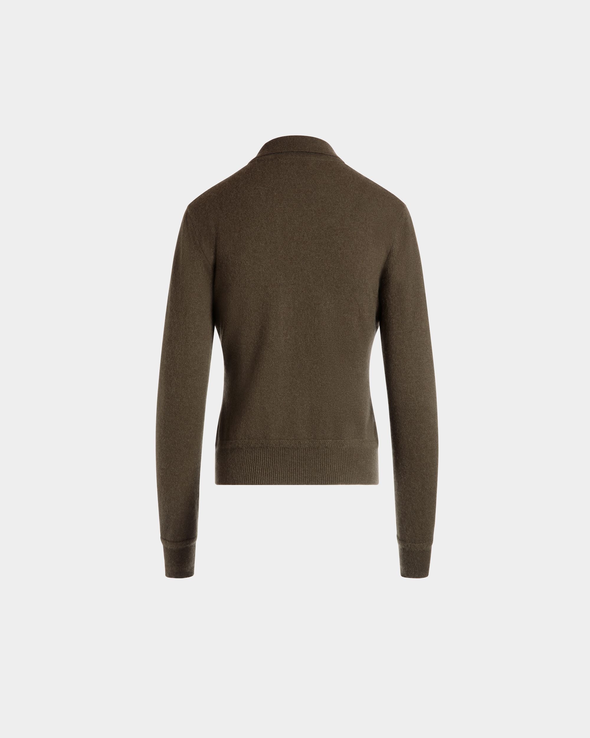 Polo En Maille De Cachemire Military Green - Femme - Bally - 08