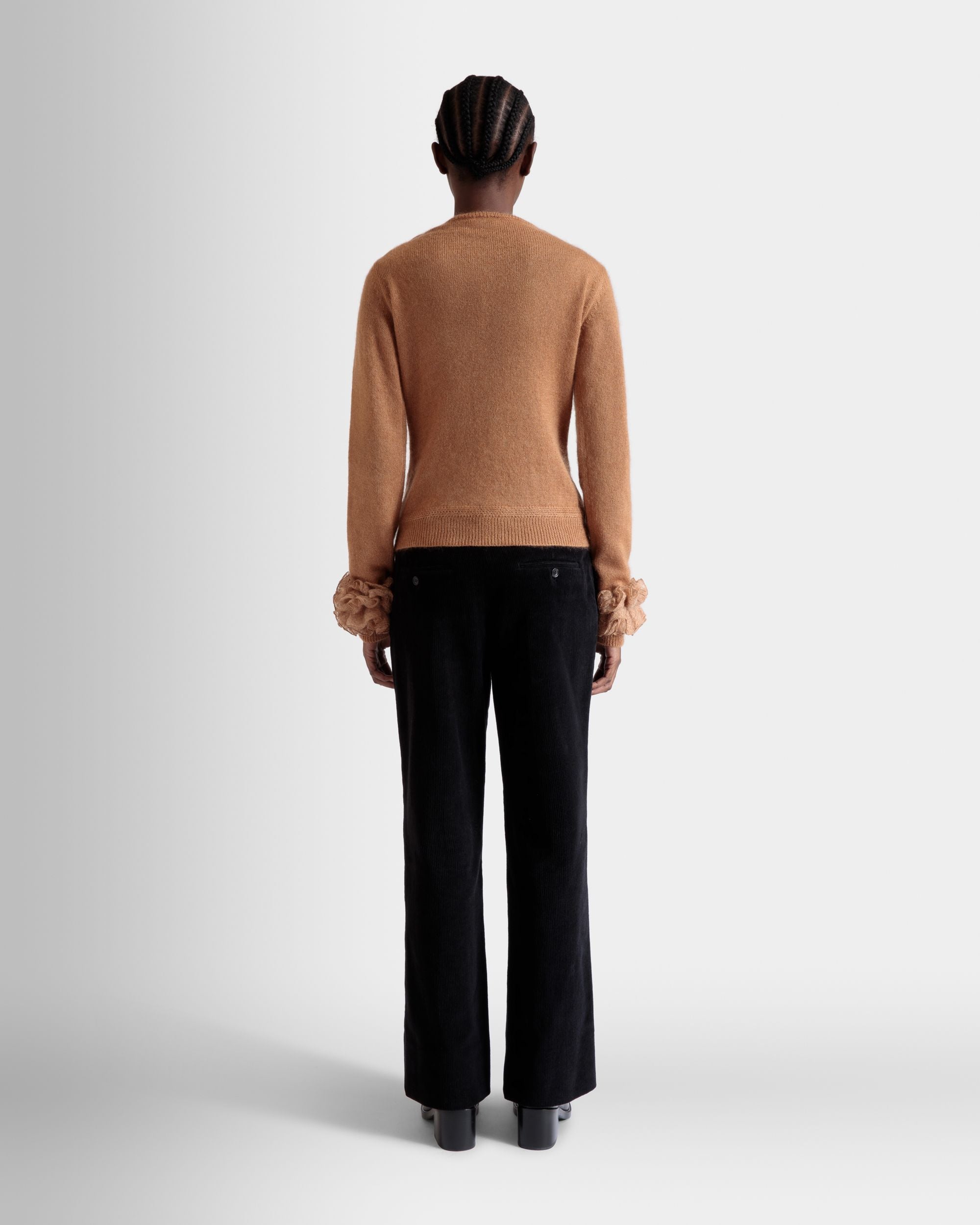 Top En Maille De Mohair Et Soie Light Beige - Femme - Bally - 06