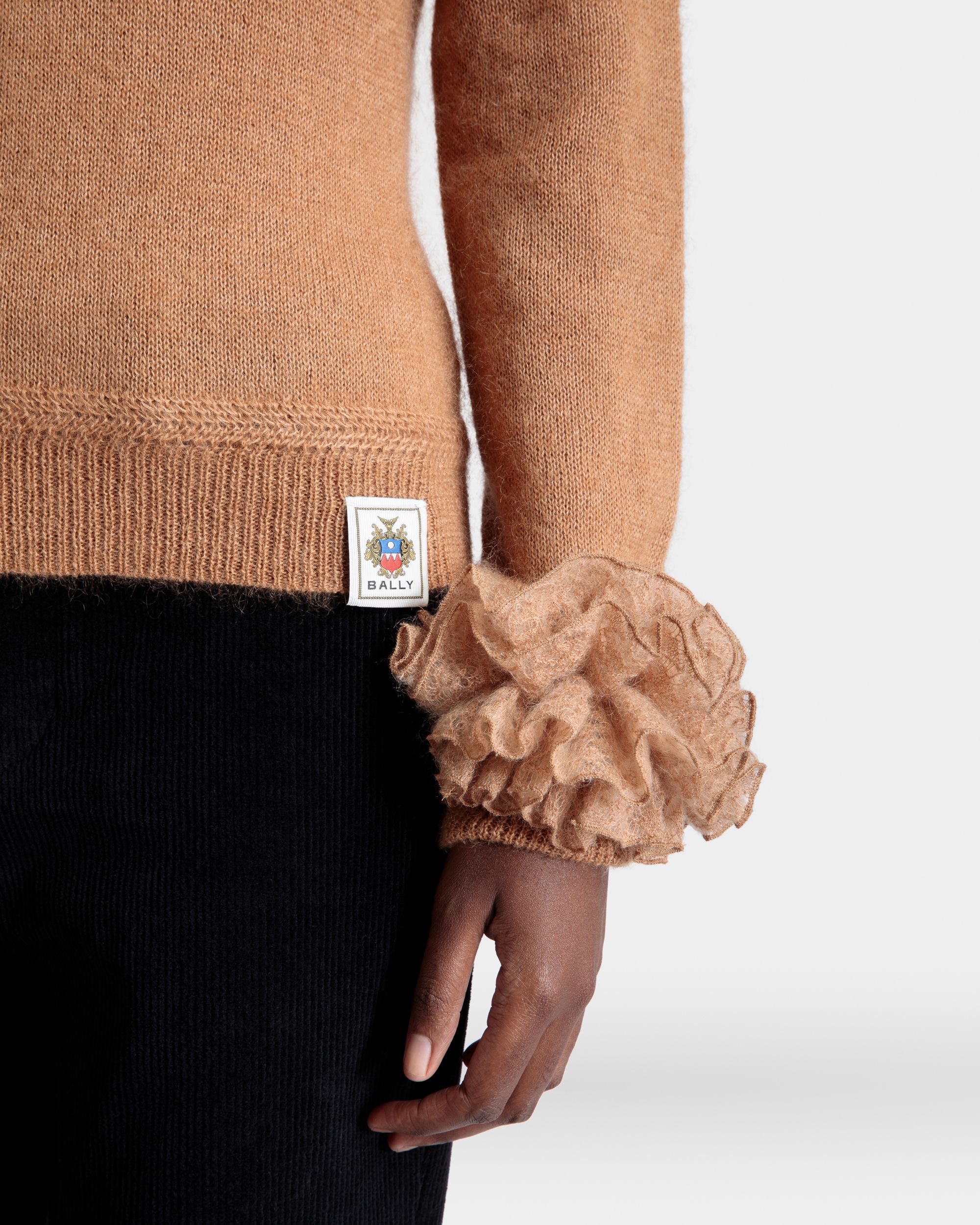 Top En Maille De Mohair Et Soie Light Beige - Femme - Bally - 08