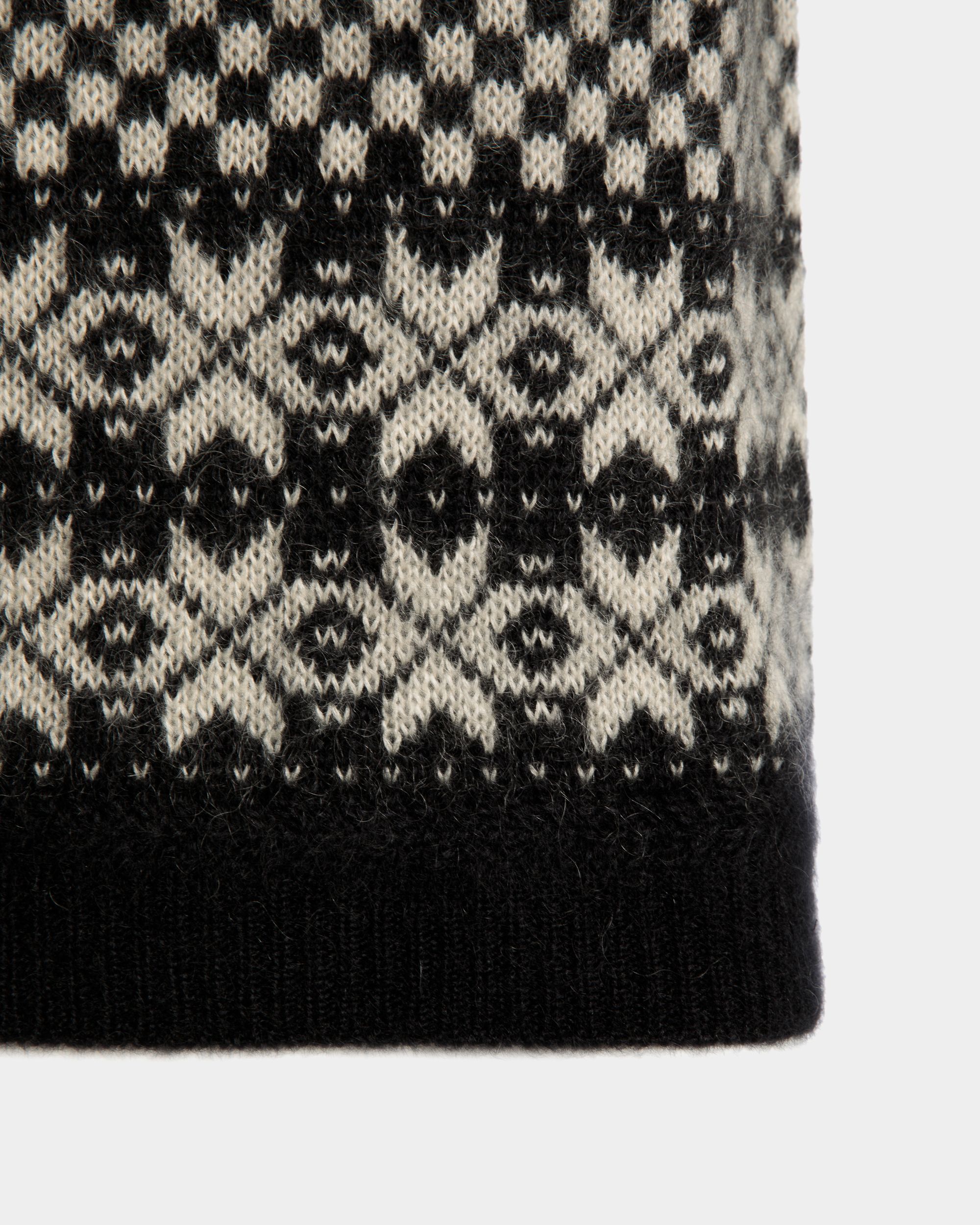 Knit Top In Black And White Mohair And Silk - Femme - Bally - 04