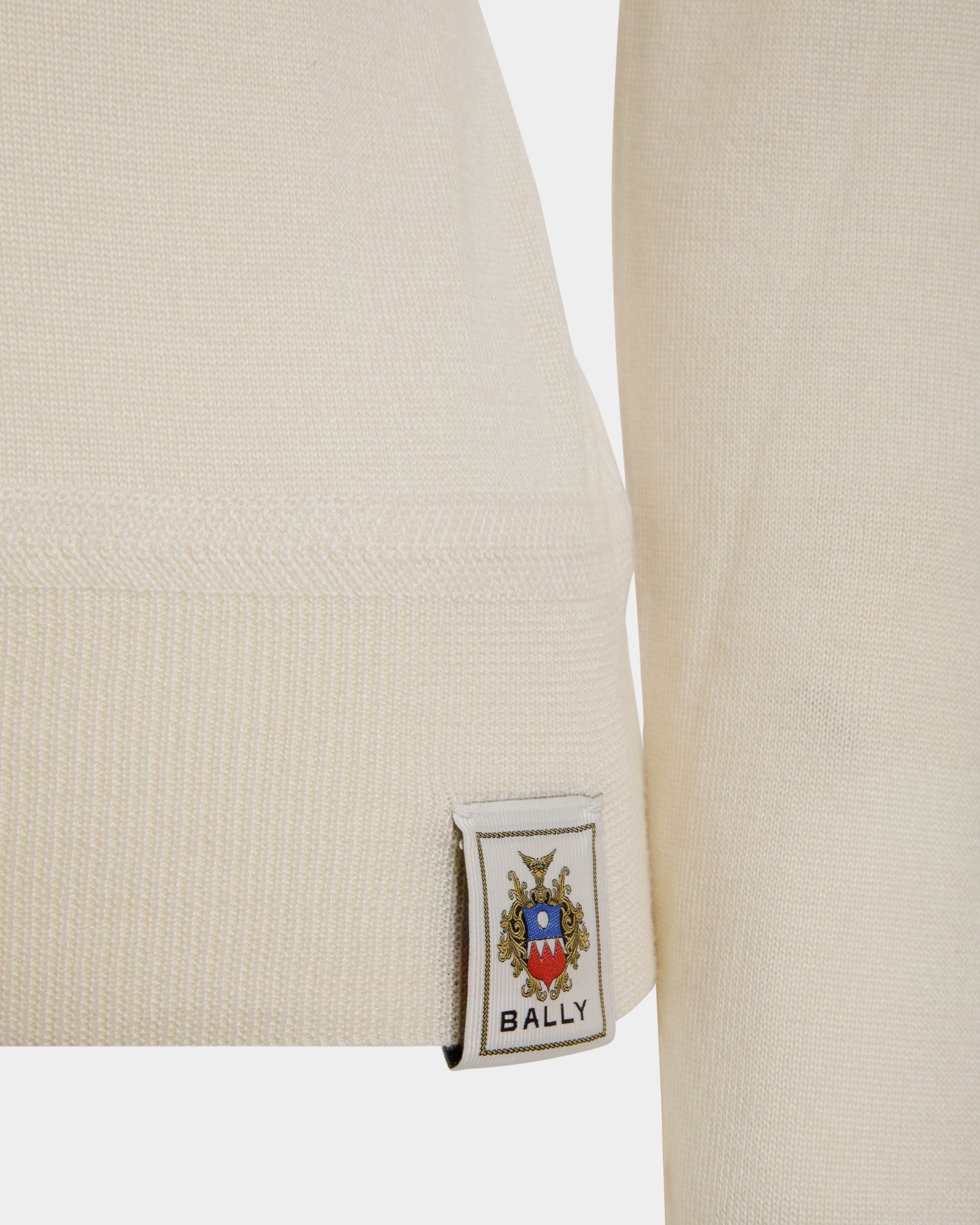 Polo À Manches Longues En Cachemire Et Soie Ivoire - Femme - Bally - 04