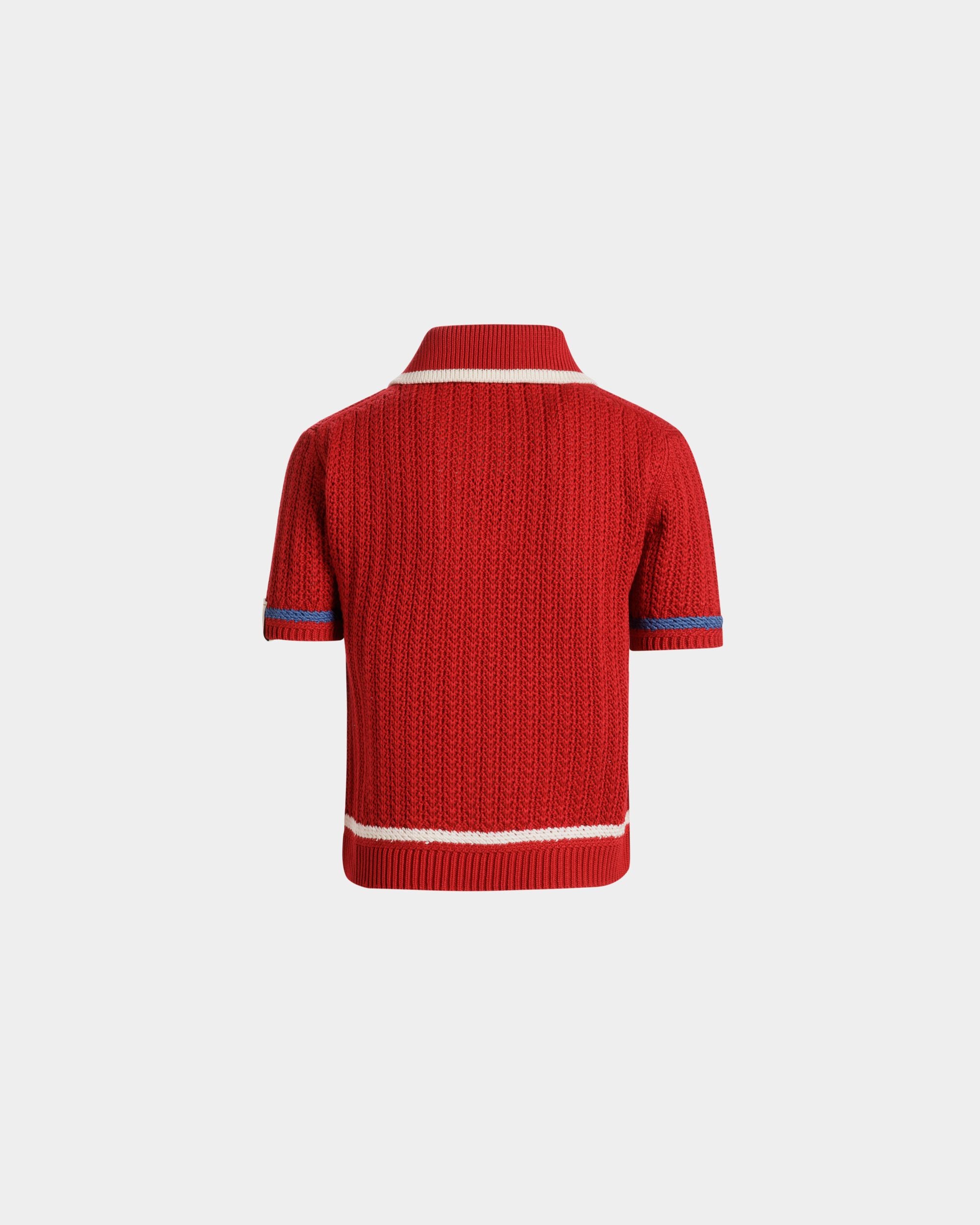 Polo En Maille De Coton Rouge - Femme - Bally - 07