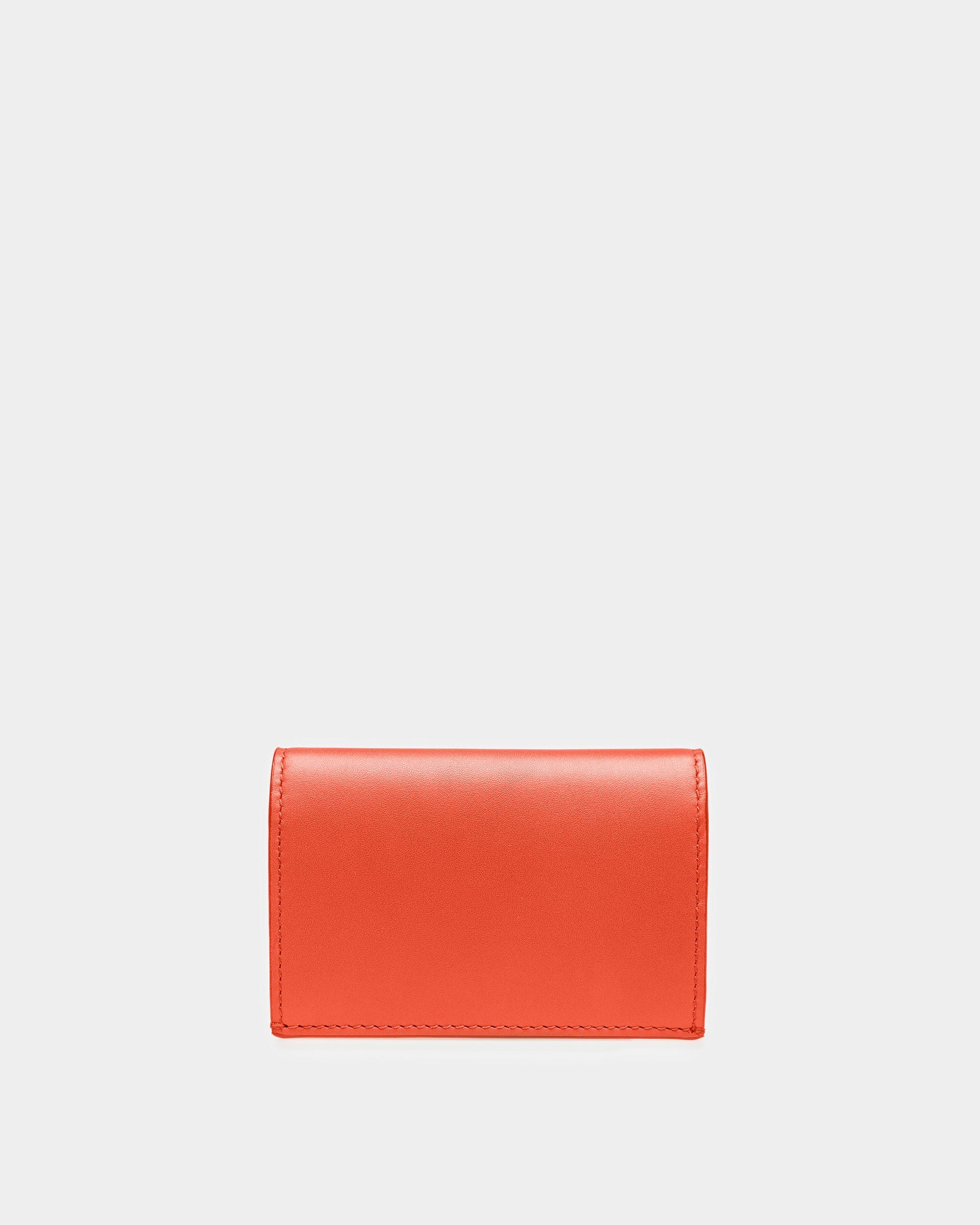 Annye Porte-Cartes De Visite En Cuir Orange - Femme - Bally - 02