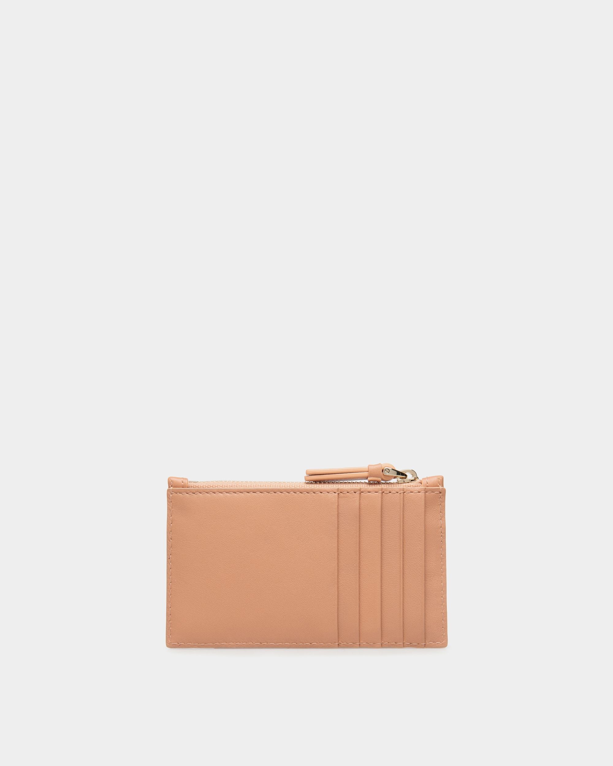 Business Card Holder In Orange Leather - Femme - Bally - 02