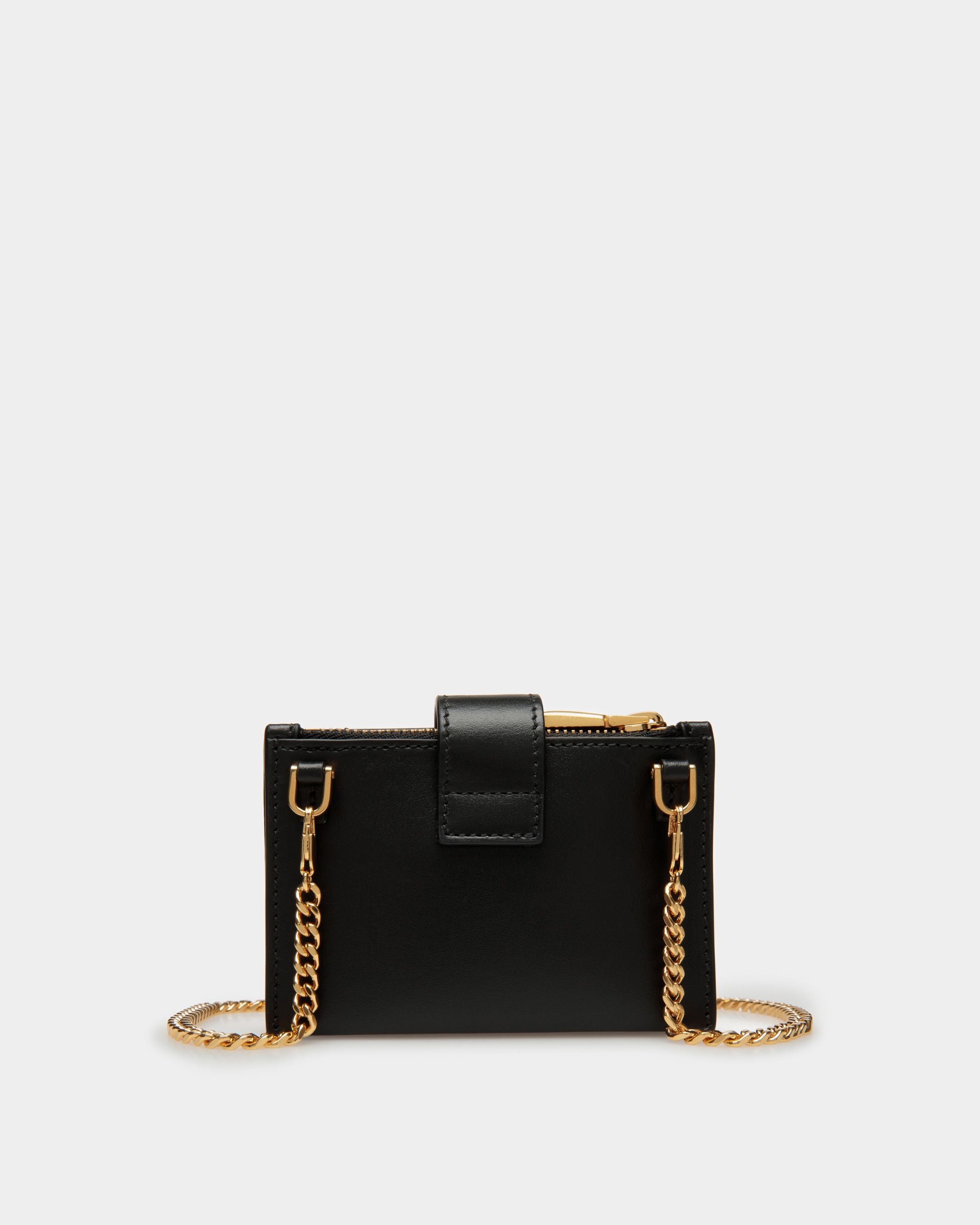 Porte-cartes Emblem En Cuir Noir - Femme - Bally - 02
