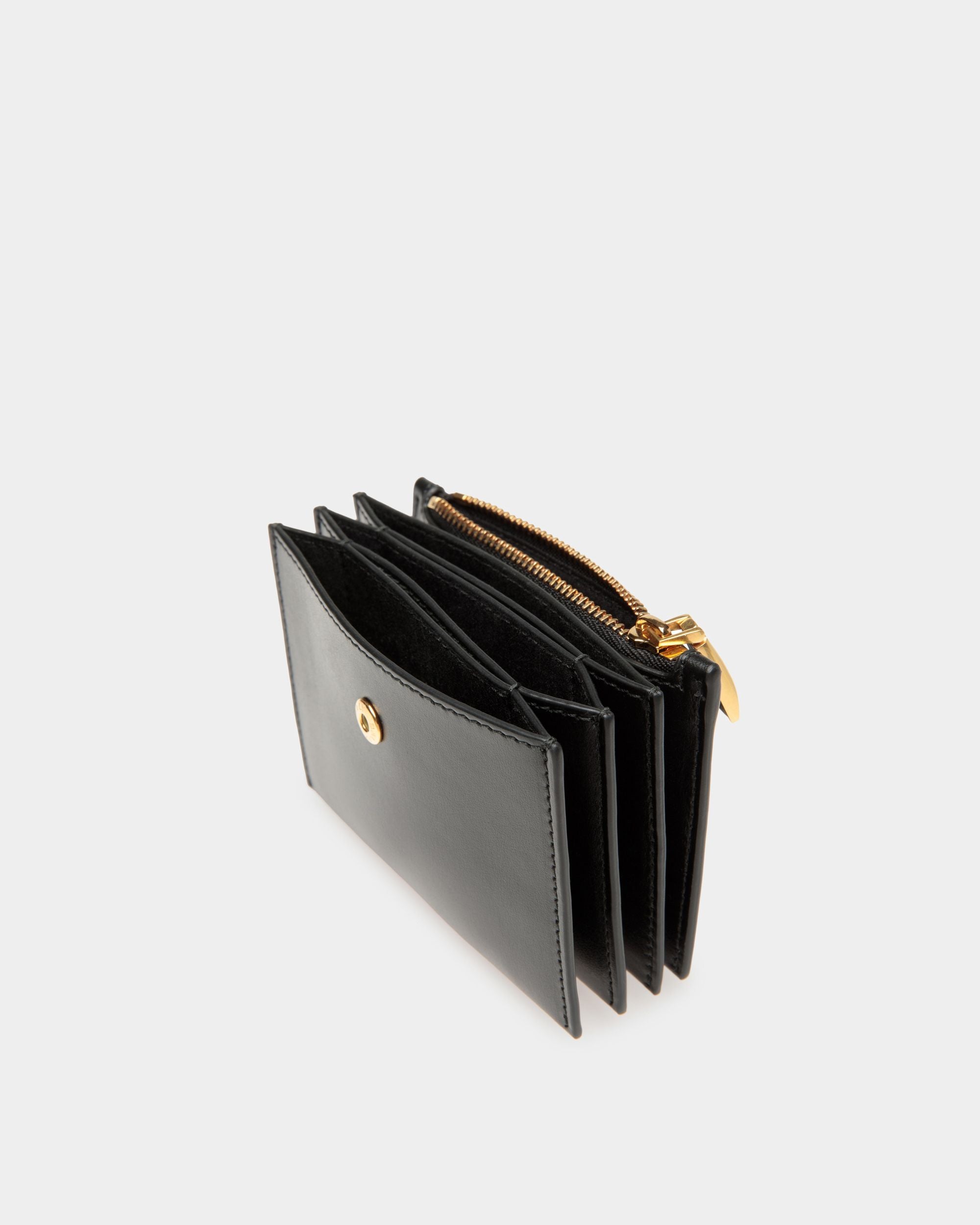 Porte-cartes Emblem En Cuir Noir - Femme - Bally - 03