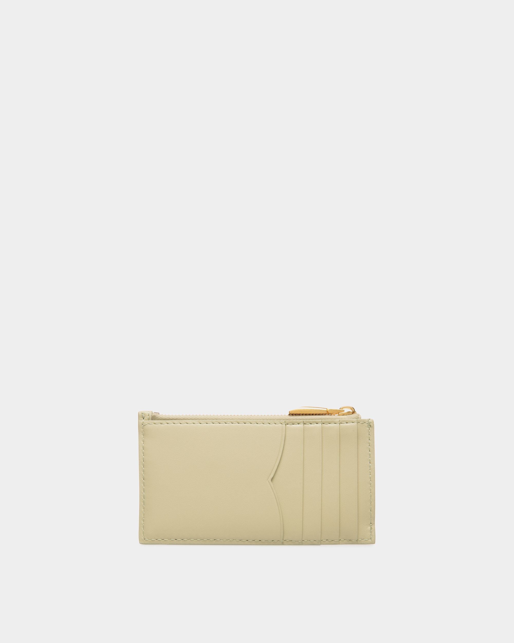 Porte-Cartes À Glissière Emblem En Light Green - Femme - Bally - 02