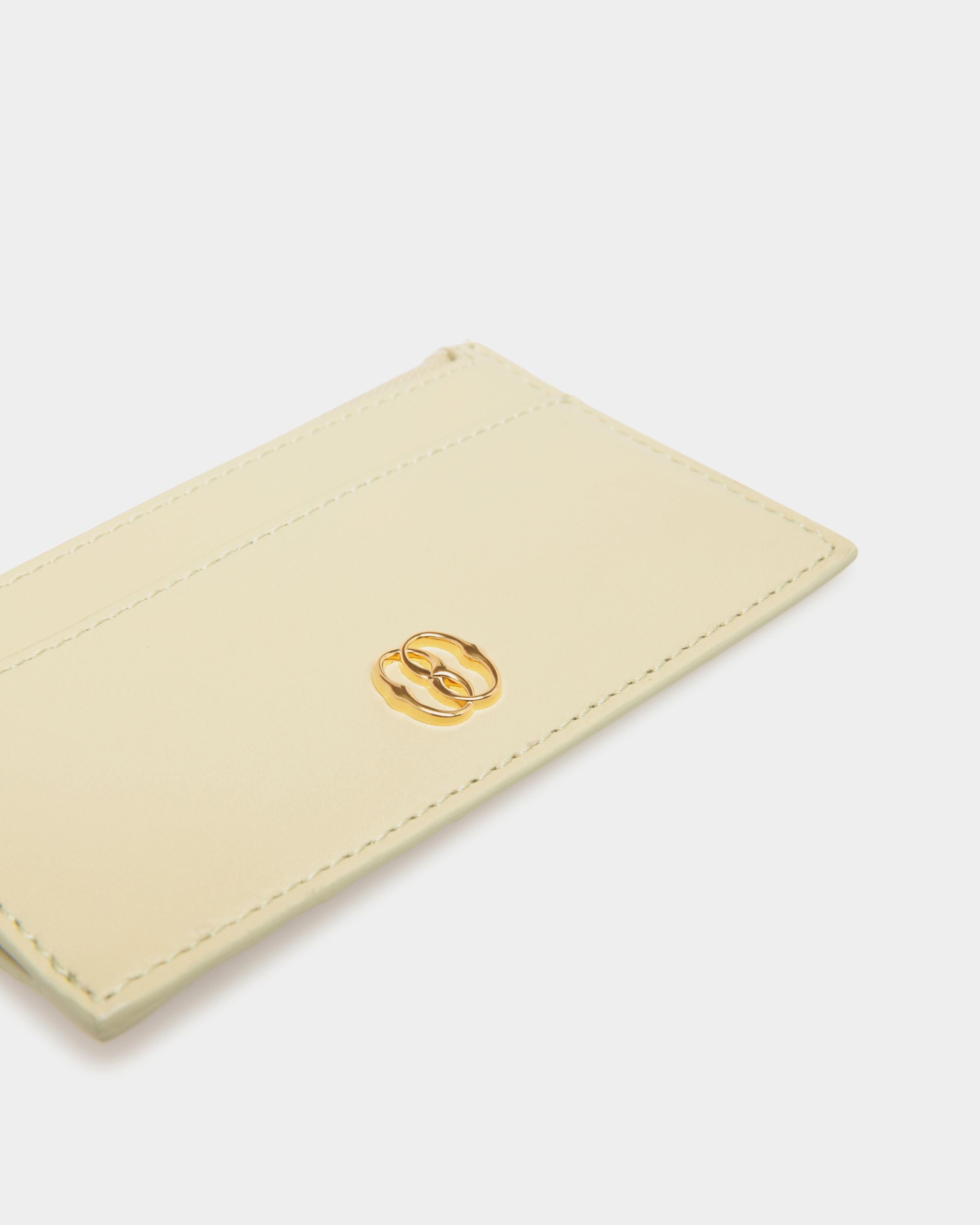Porte-Cartes À Glissière Emblem En Light Green - Femme - Bally - 04