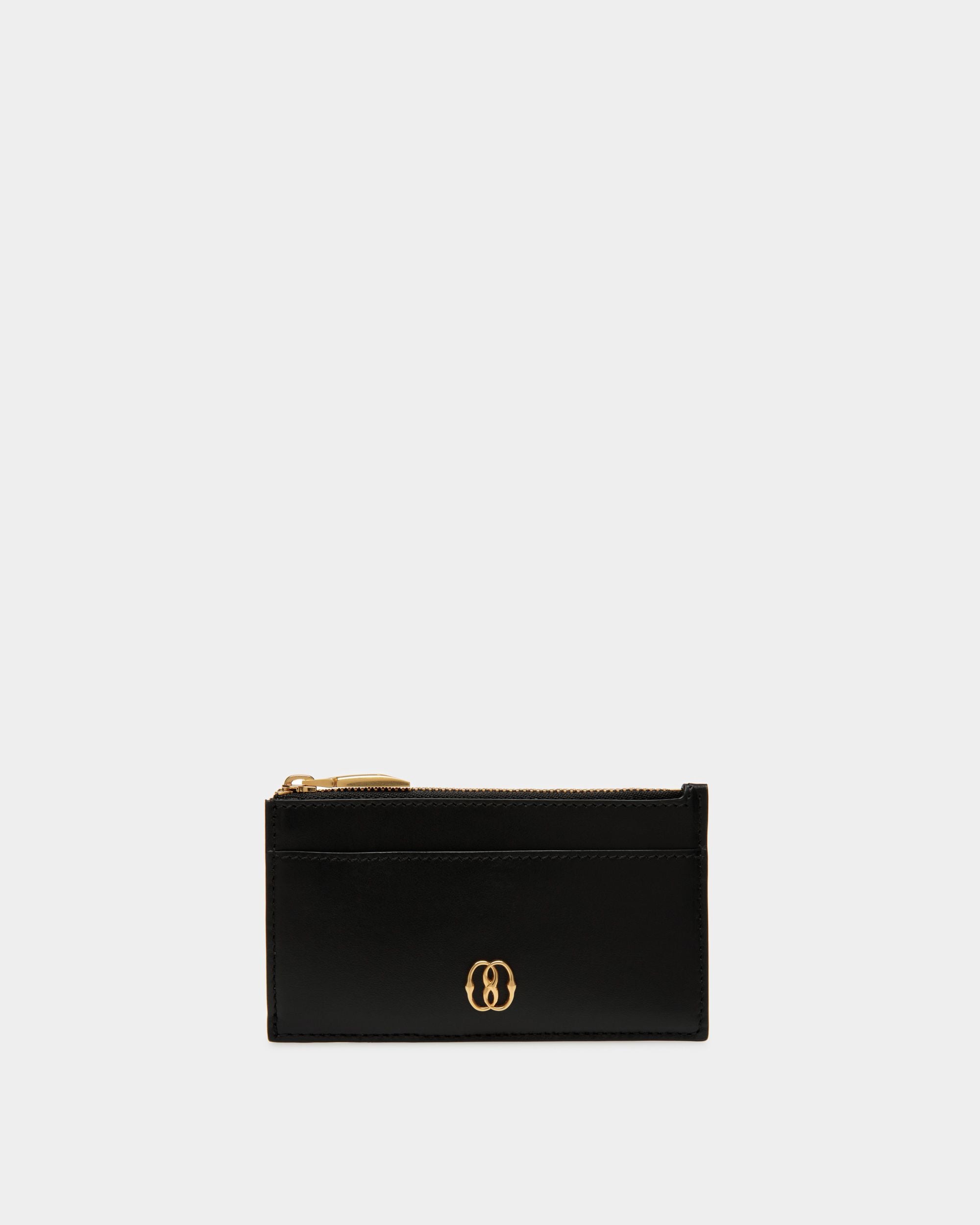 Porte-cartes Emblem En Cuir Noir - Femme - Bally - 01