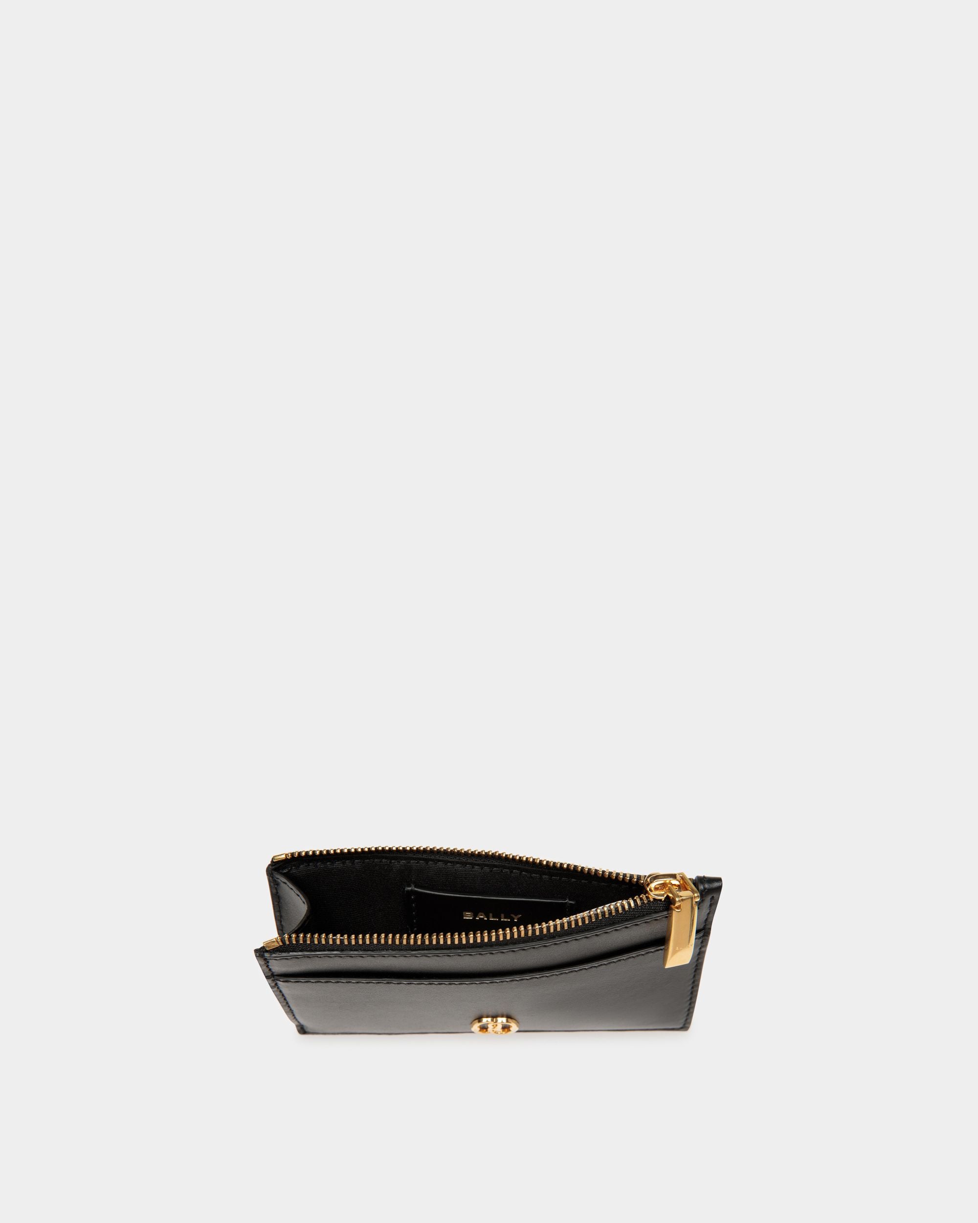 Porte-cartes Emblem En Cuir Noir - Femme - Bally - 03