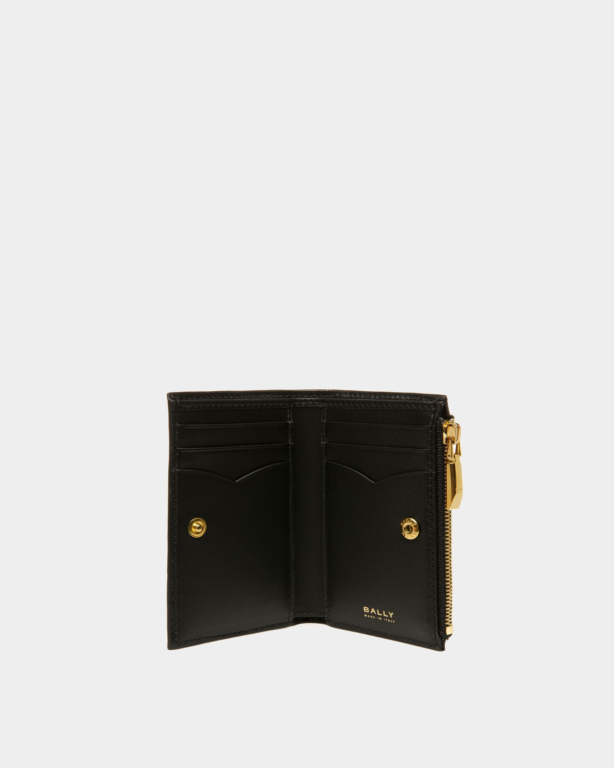 Portefeuille Emblem En Cuir Noir - Femme - Bally - 03