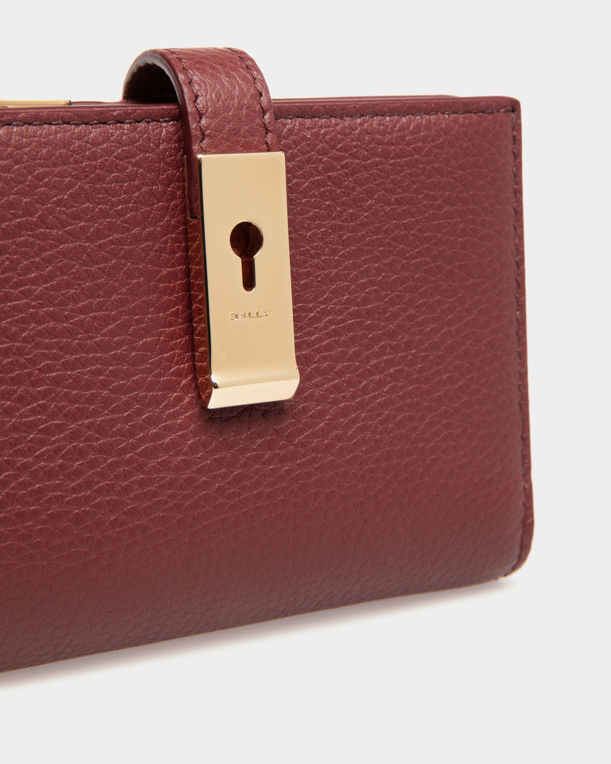 Portefeuille Lock Me En Cuir Grainé Andorra - Femme - Bally - 04
