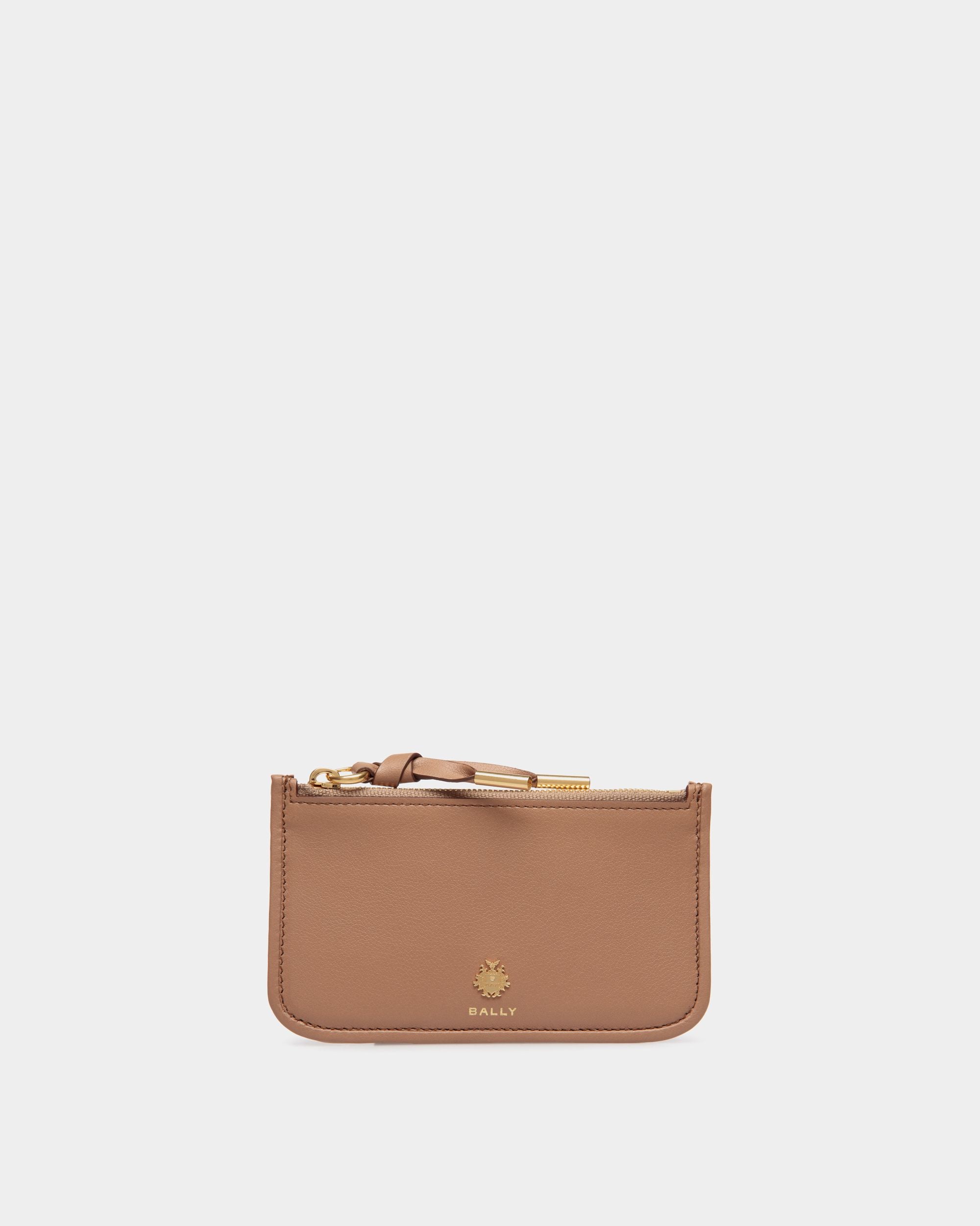Porte-Cartes À Glissière Bally Essential En Cuir Praline Beige - Femme - Bally - 01