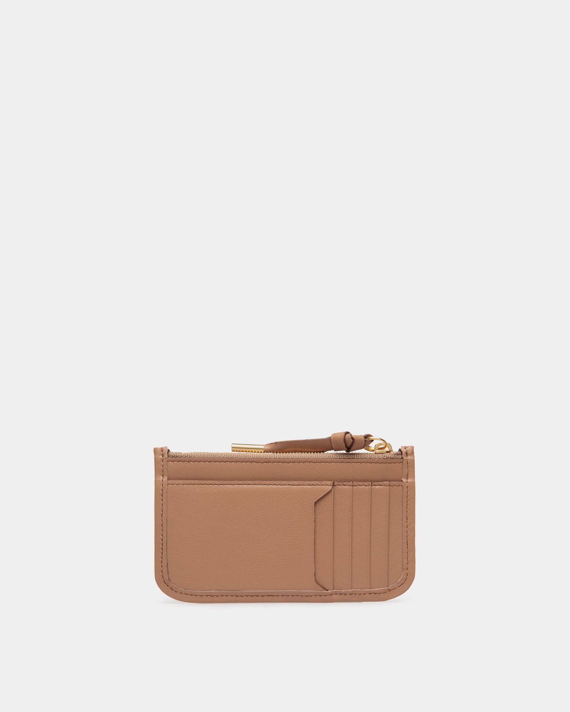 Porte-Cartes À Glissière Bally Essential En Cuir Praline Beige - Femme - Bally - 02