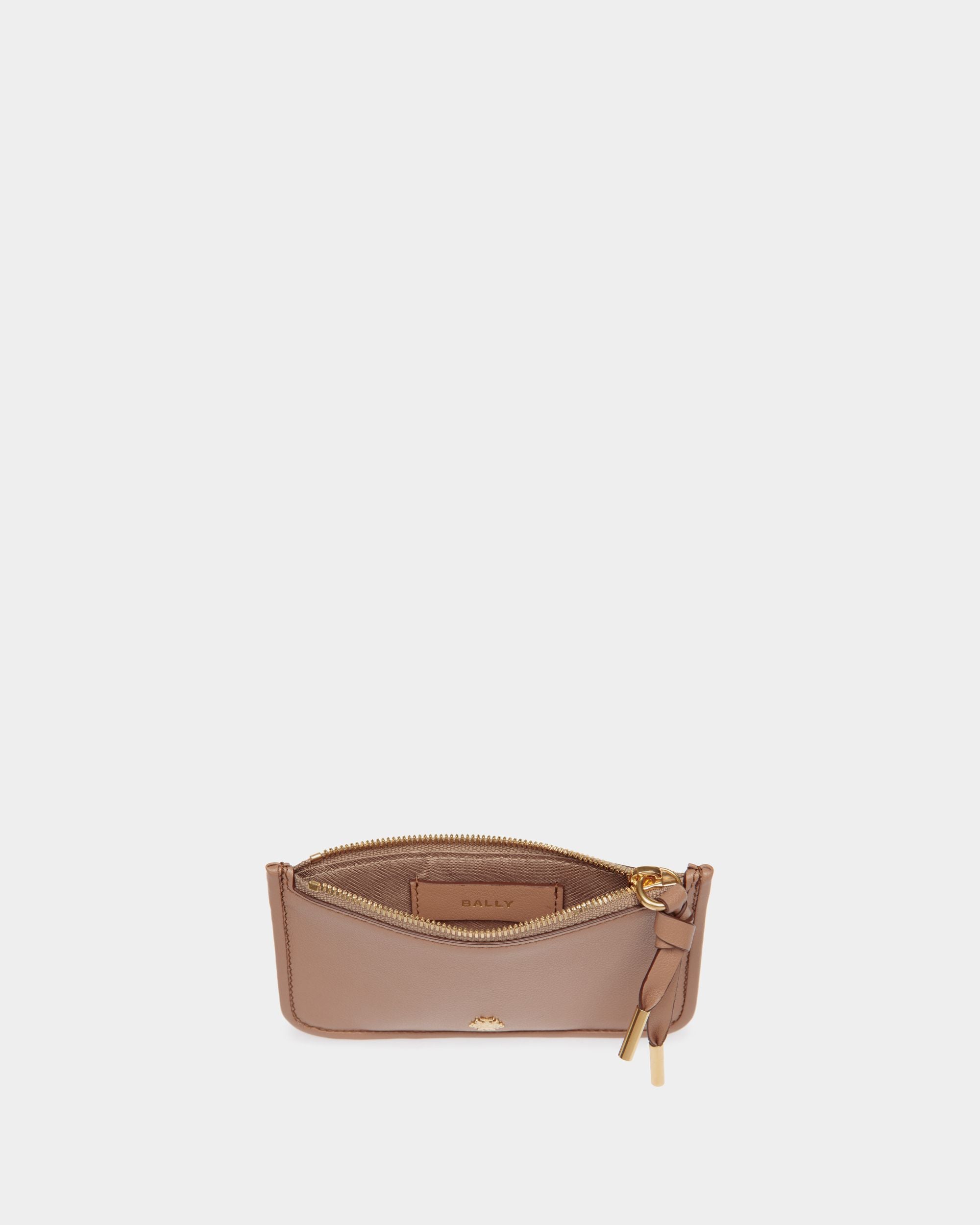 Porte-Cartes À Glissière Bally Essential En Cuir Praline Beige - Femme - Bally - 03