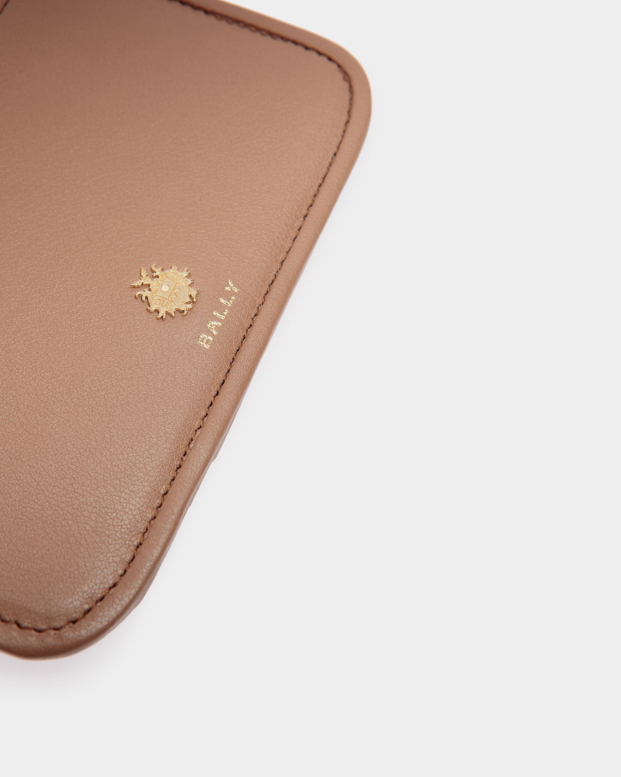 Porte-Cartes À Glissière Bally Essential En Cuir Praline Beige - Femme - Bally - 04