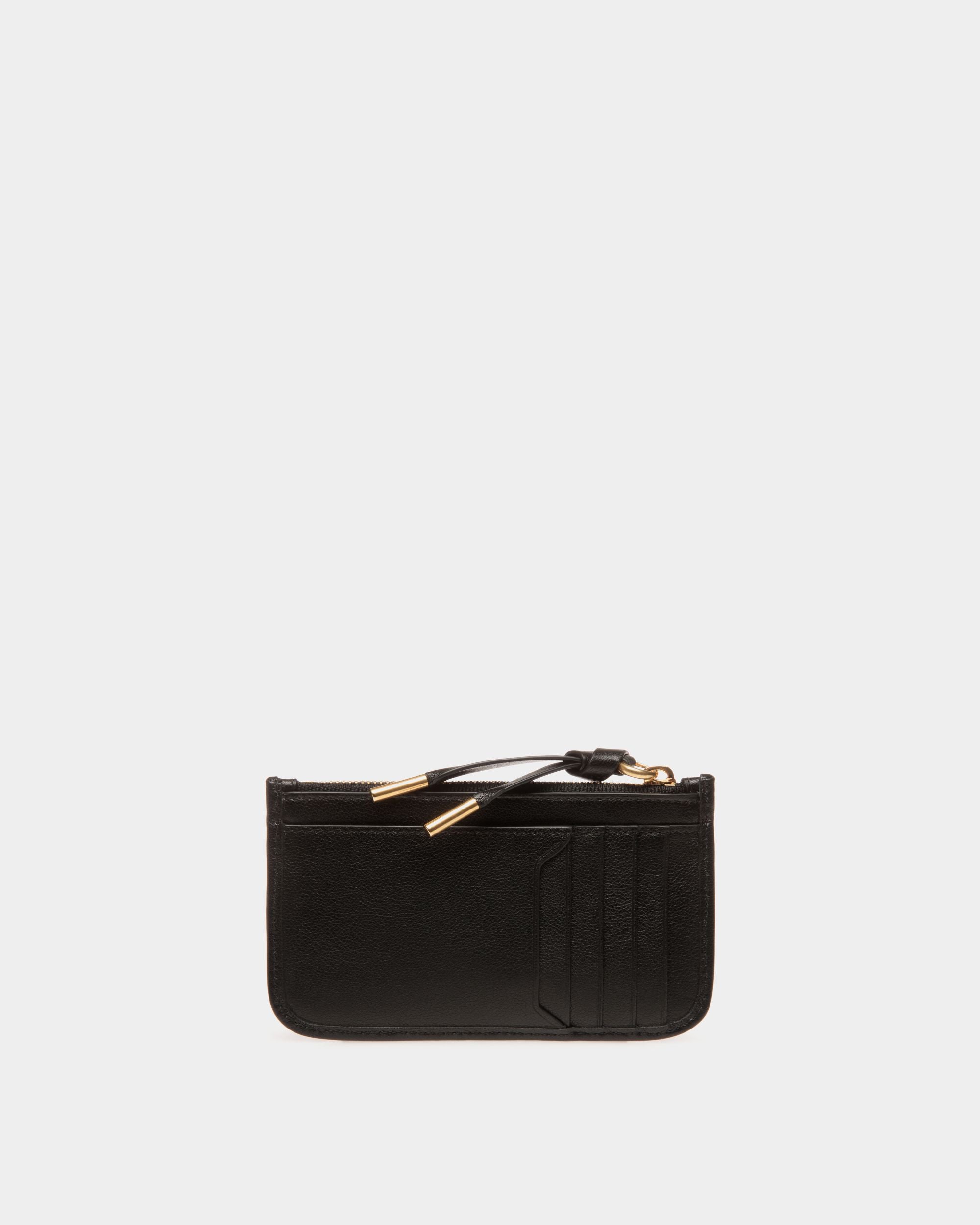 Porte-Cartes À Glissière Bally Essential En Cuir Noir - Femme - Bally - 02