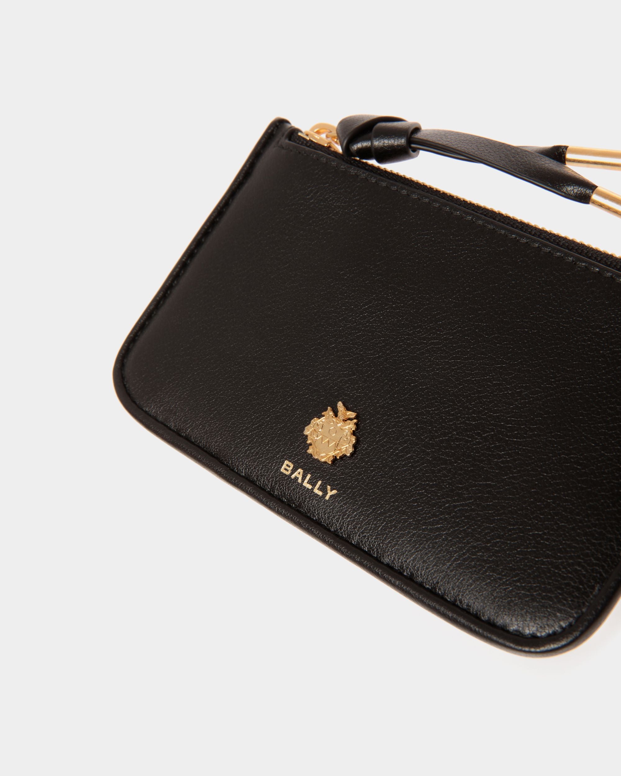 Porte-Cartes À Glissière Bally Essential En Cuir Noir - Femme - Bally - 04