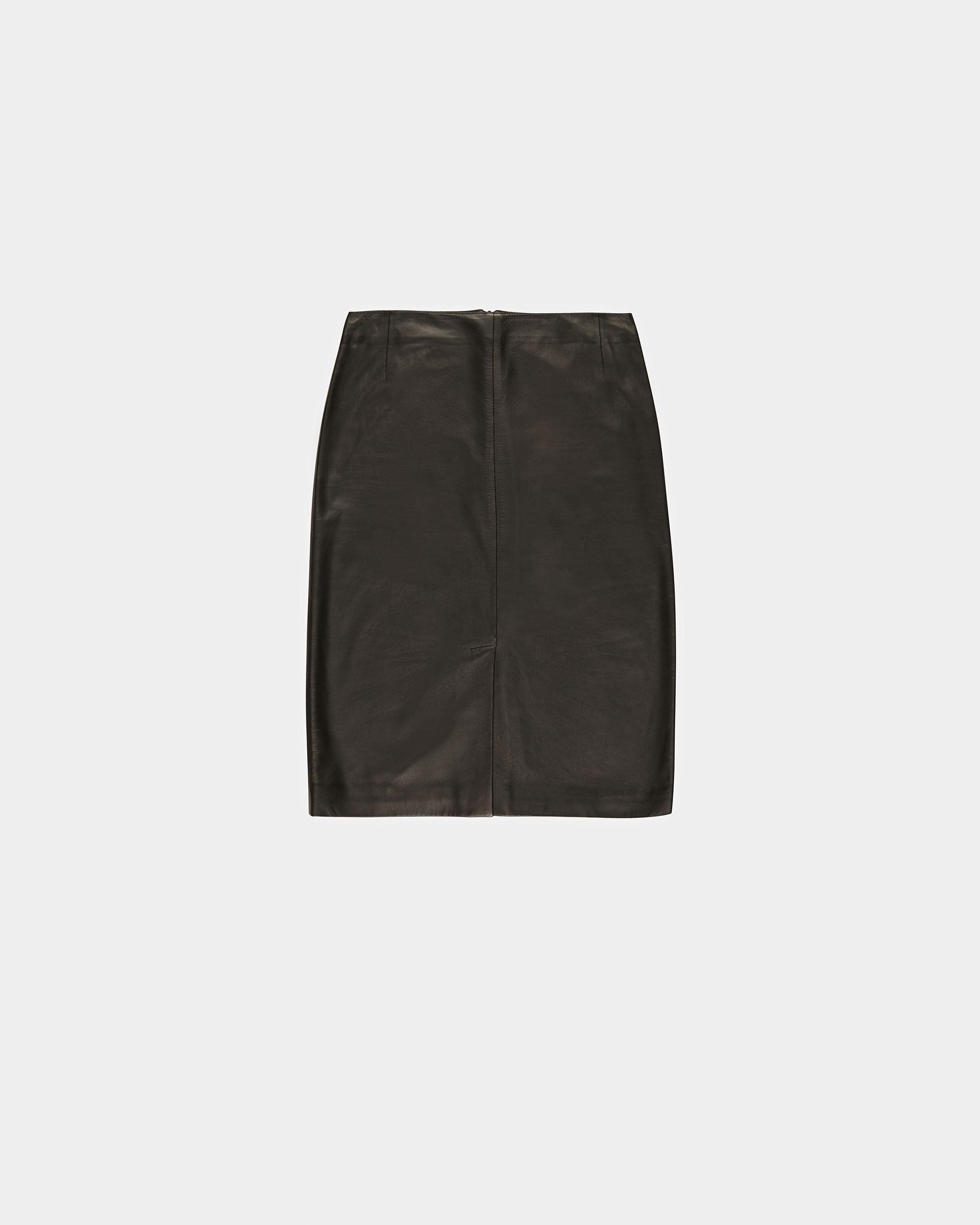 Jupe En Cuir Noir - Femme - Bally - 05