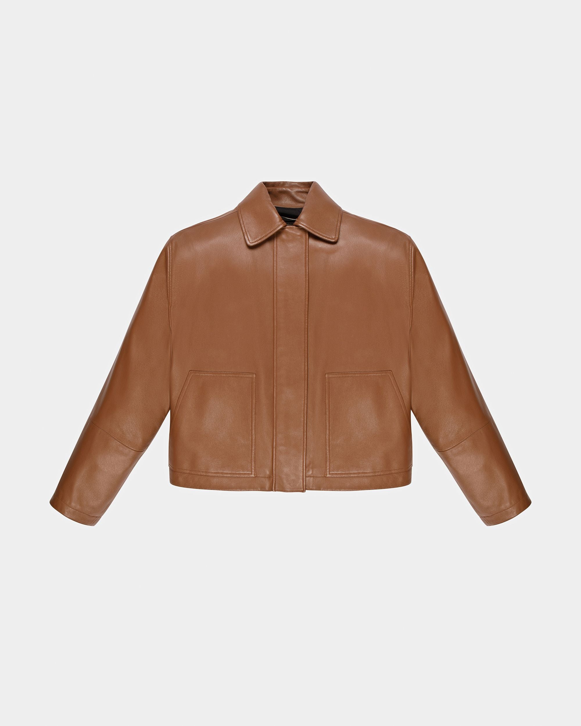 Veste En Cuir Marron - Femme - Bally - 05