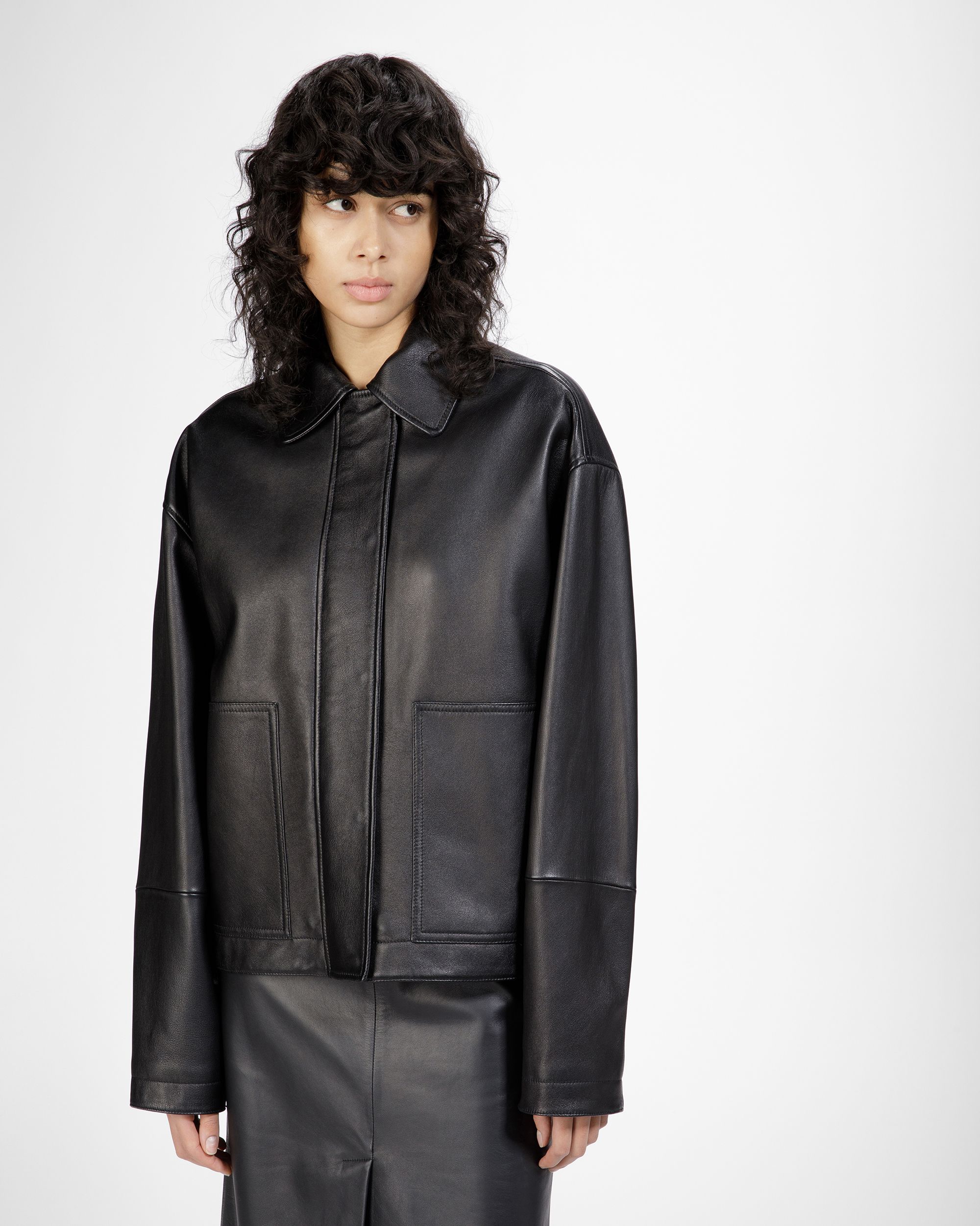 Veste En Cuir Noir - Femme - Bally - 02