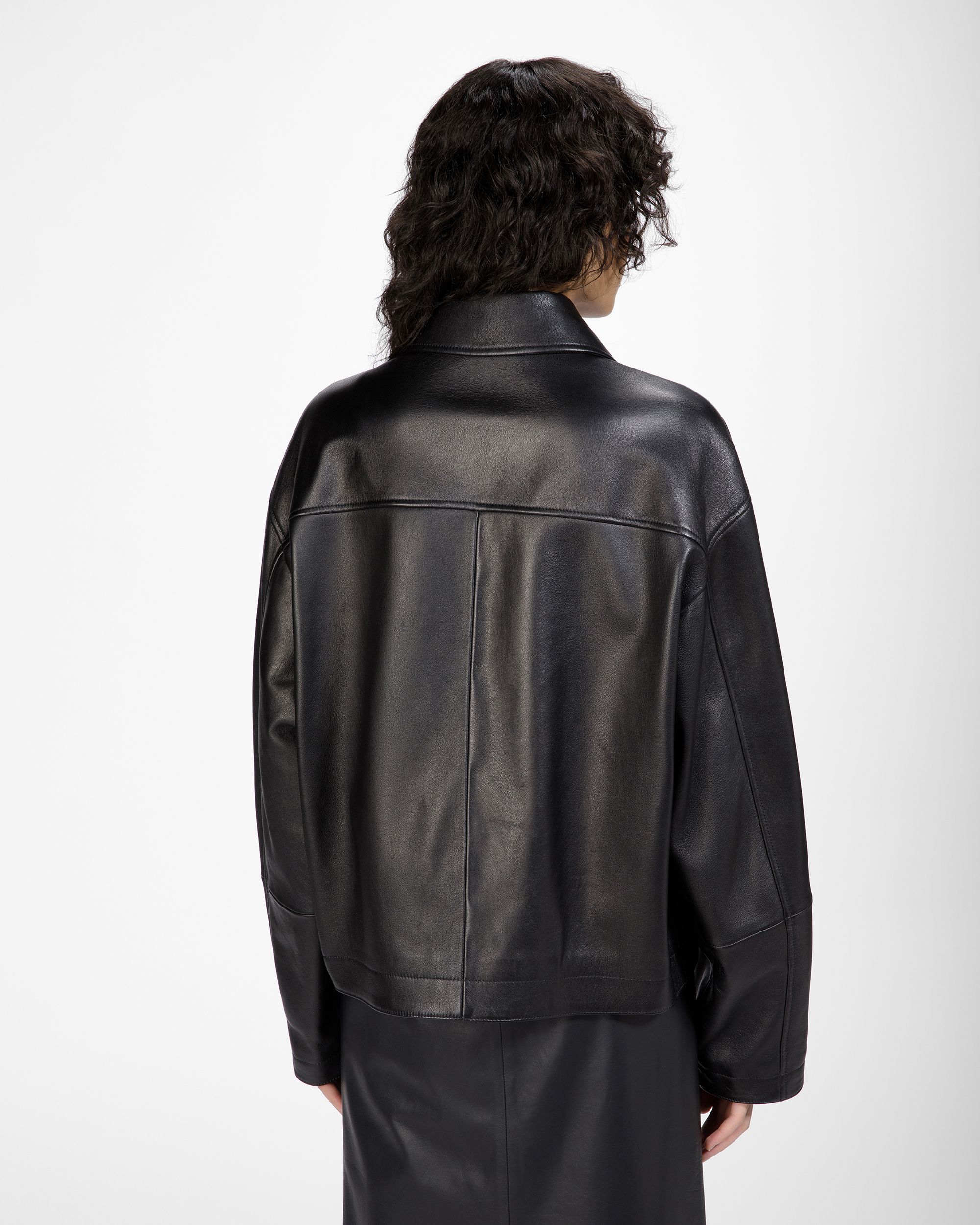 Veste En Cuir Noir - Femme - Bally - 04