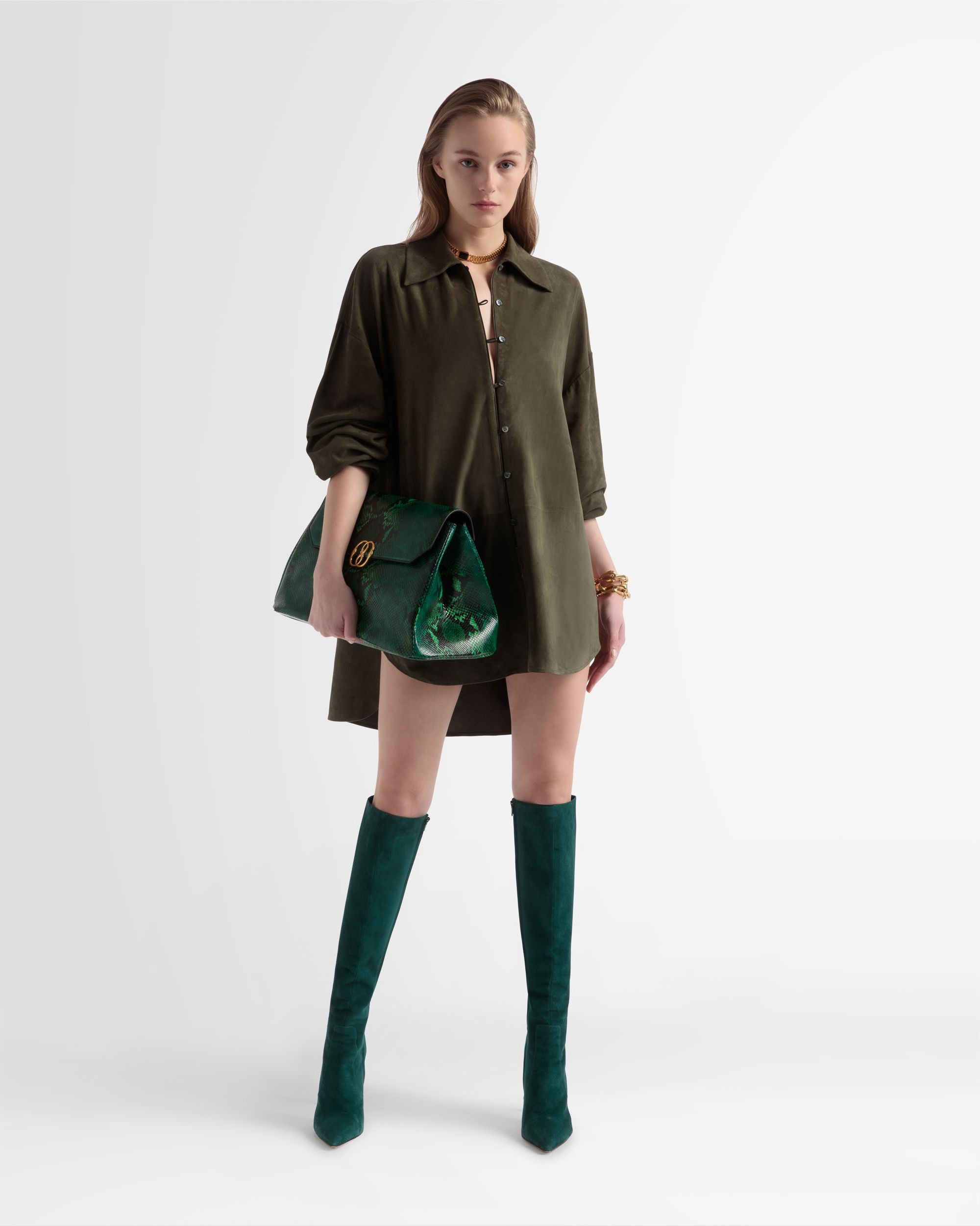 Chemisier En Cuir Oversize - Femme - Bally - 01
