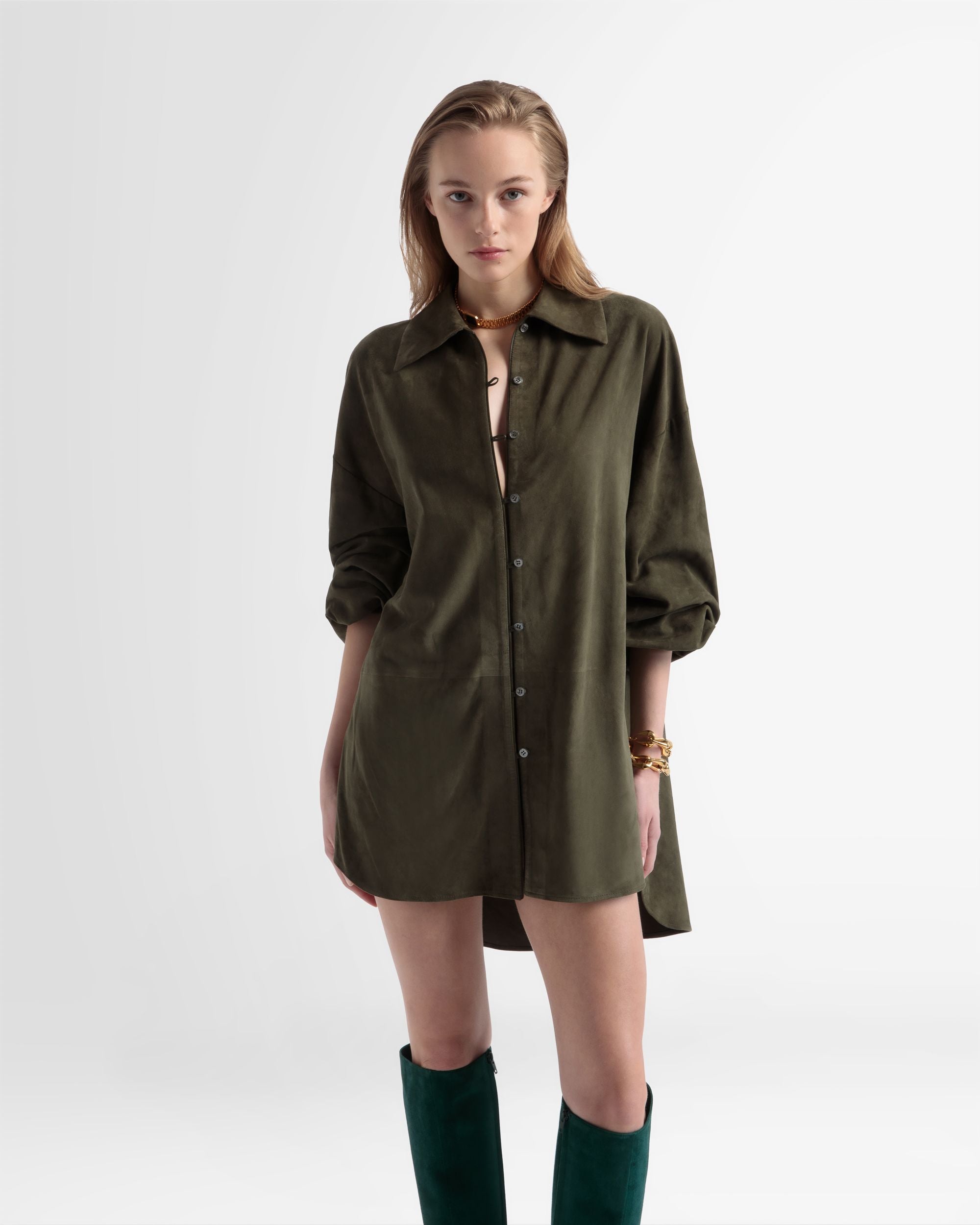 Chemisier En Cuir Oversize - Femme - Bally - 02