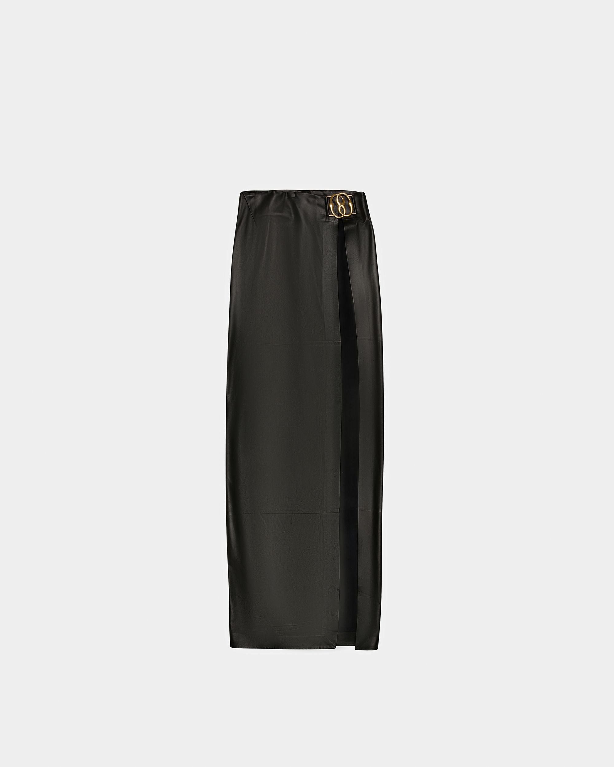 Jupe En Cuir Fente Latérale - Femme - Bally - 06