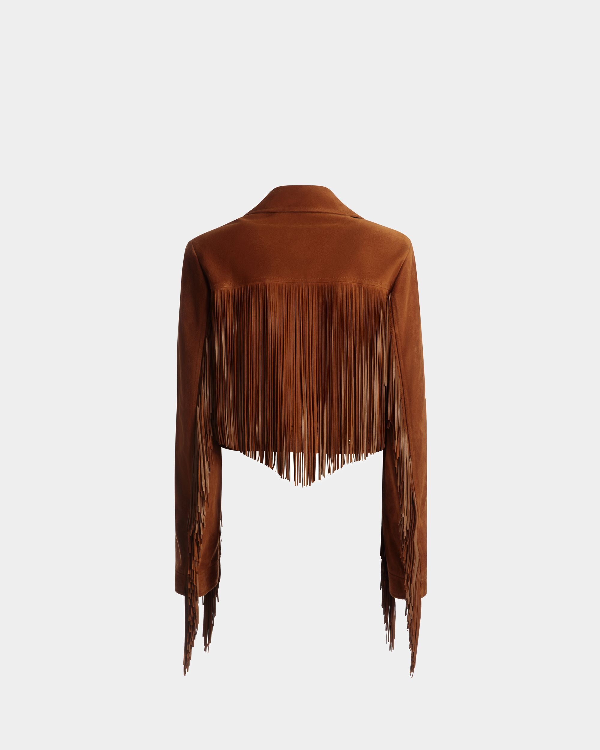 Veste avec pampilles En daim couleur désert - Femme - Bally - 07
