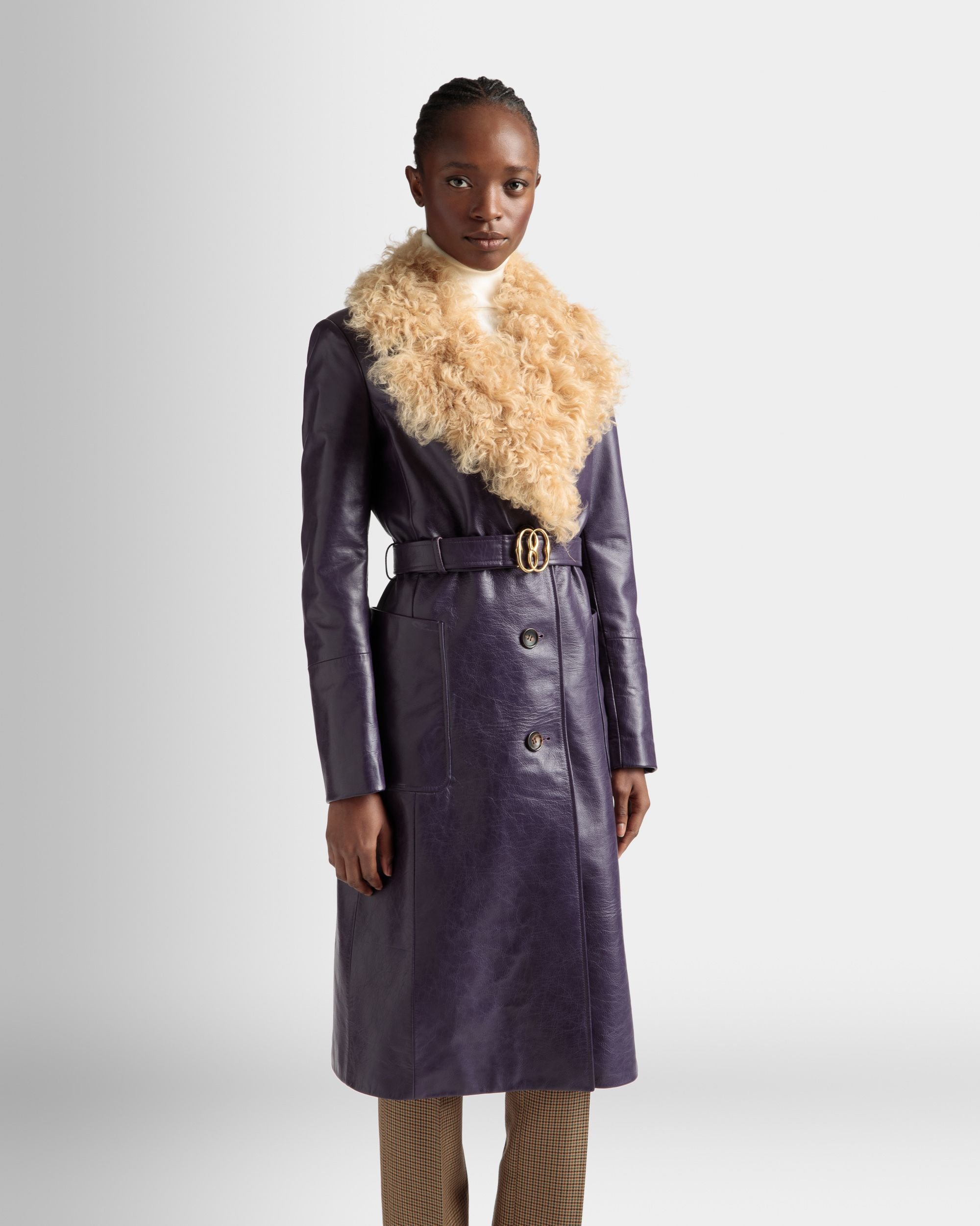 Manteau Avec Col En Fourrure - Femme - Bally - 03