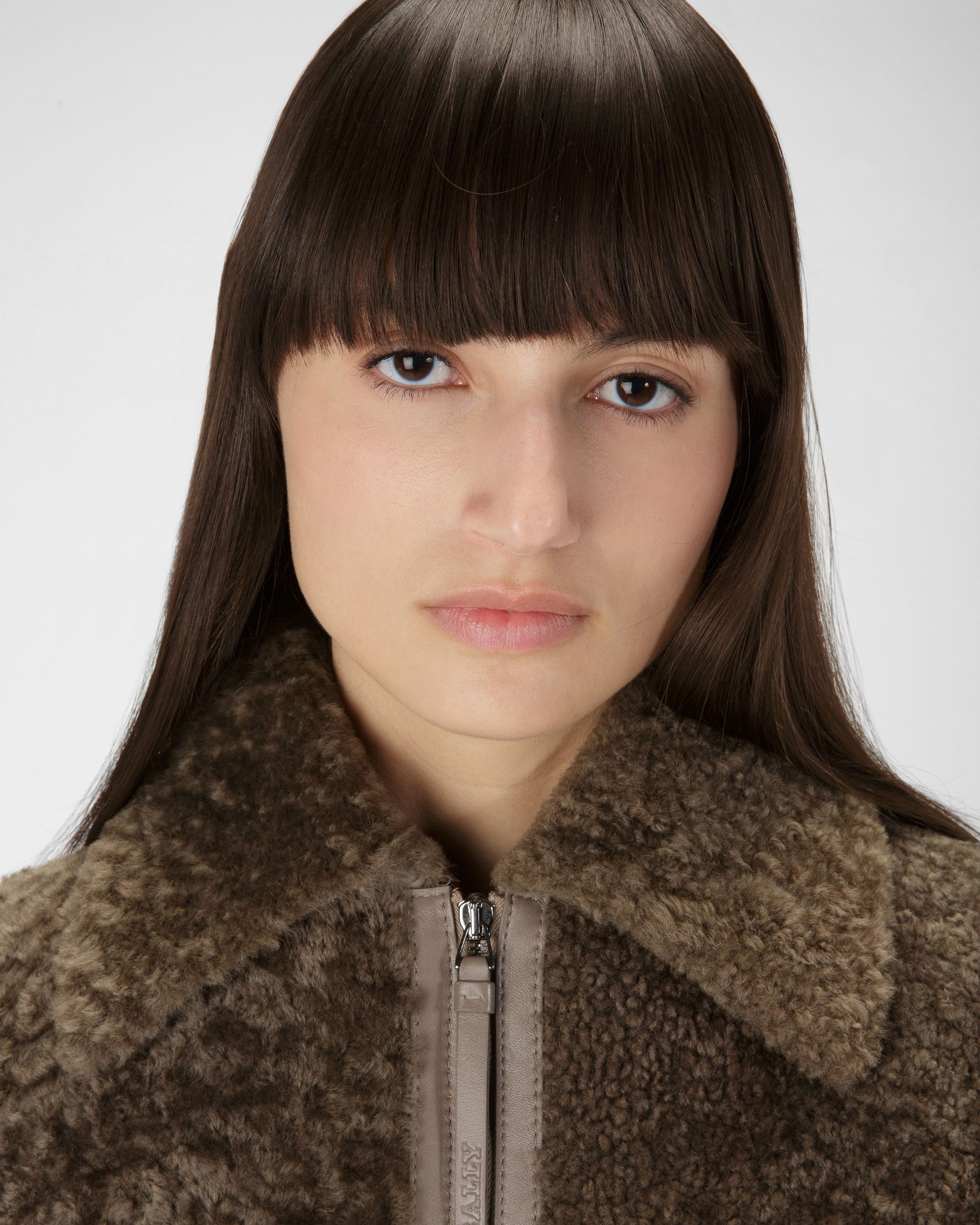 Veste En Shearling En Marron - Femme - Bally - 02